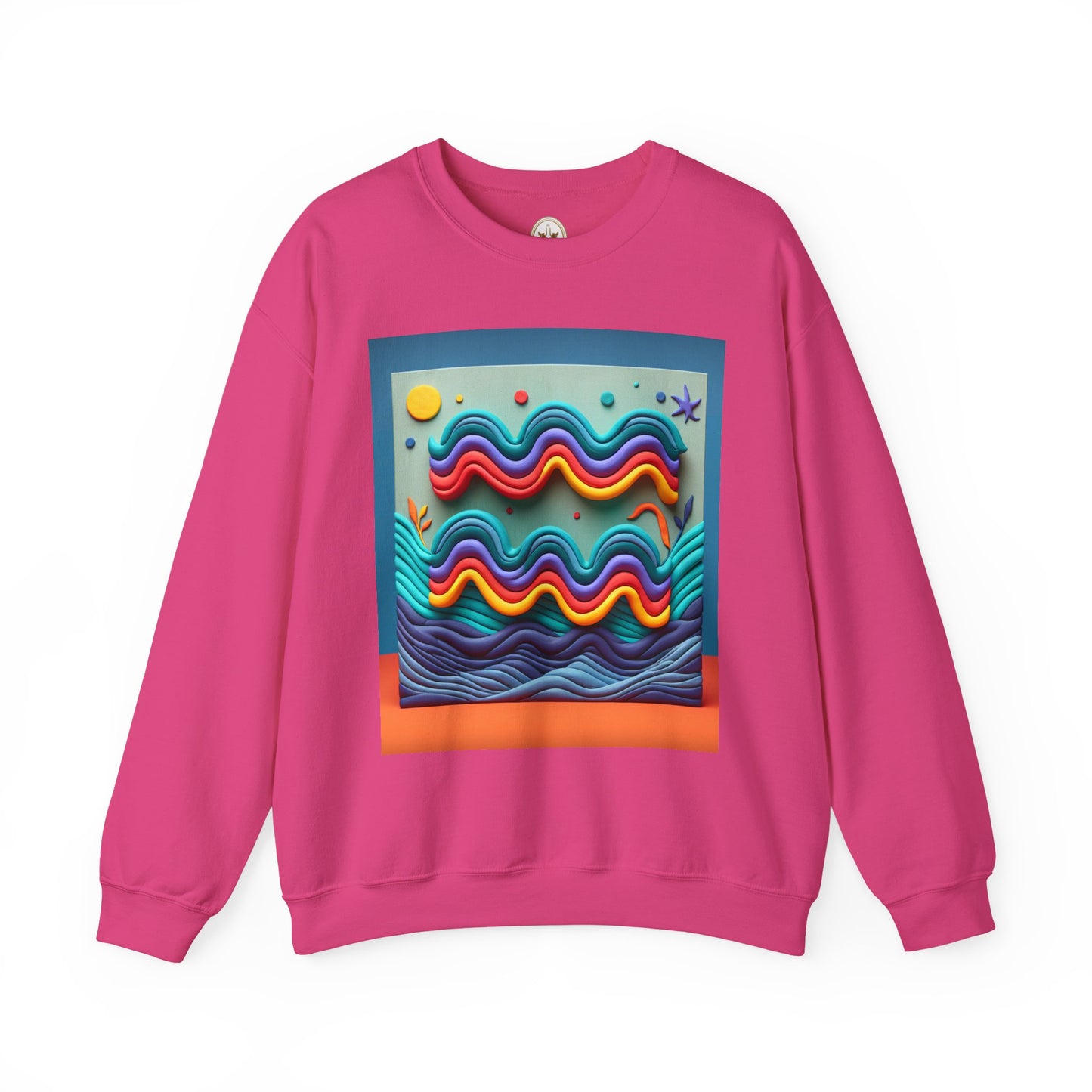 Unisex Heavy Blend™ Crewneck Sweatshirt, Water Painting, Aquarius Zodiac Design