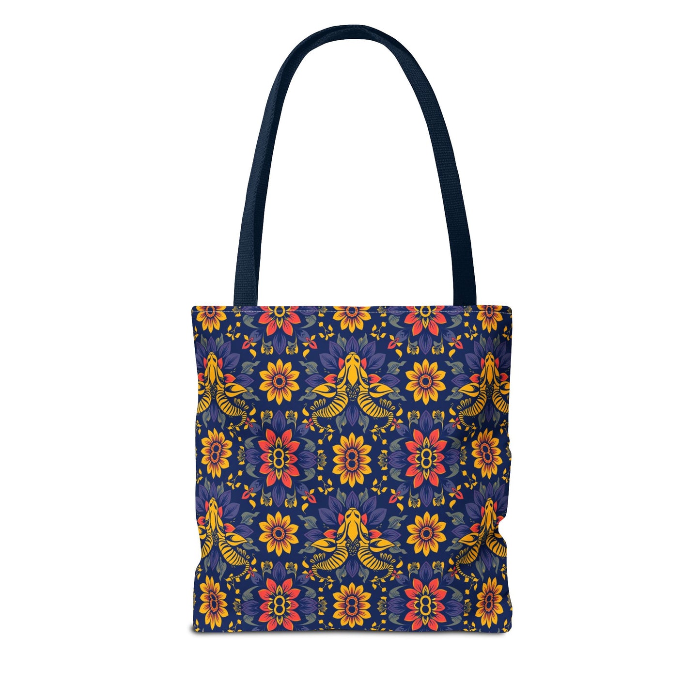 Tote Bag, (AOP), Taurus, Zodiac v3, Flower Pattern