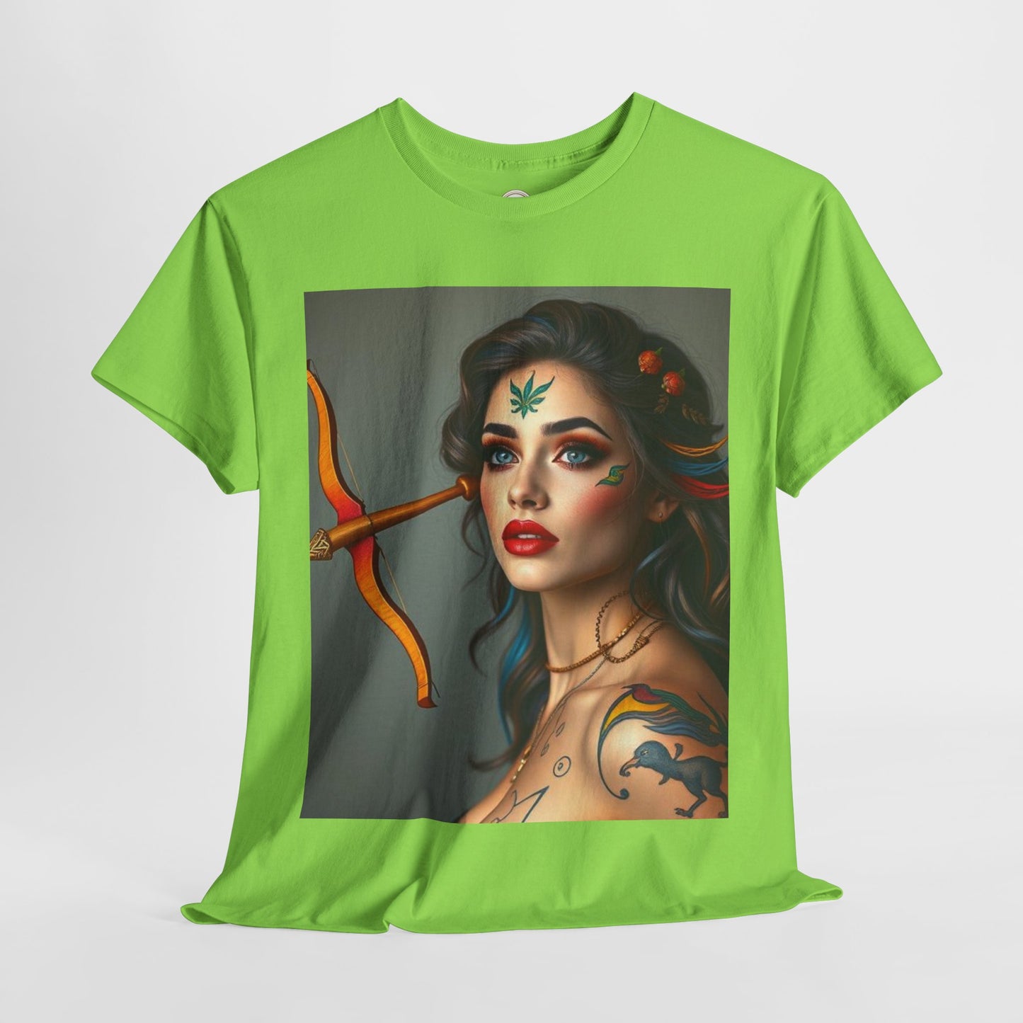 Unisex Heavy Cotton T-Shirt, Sagittarius, Zodiac v2, Sexy Art
