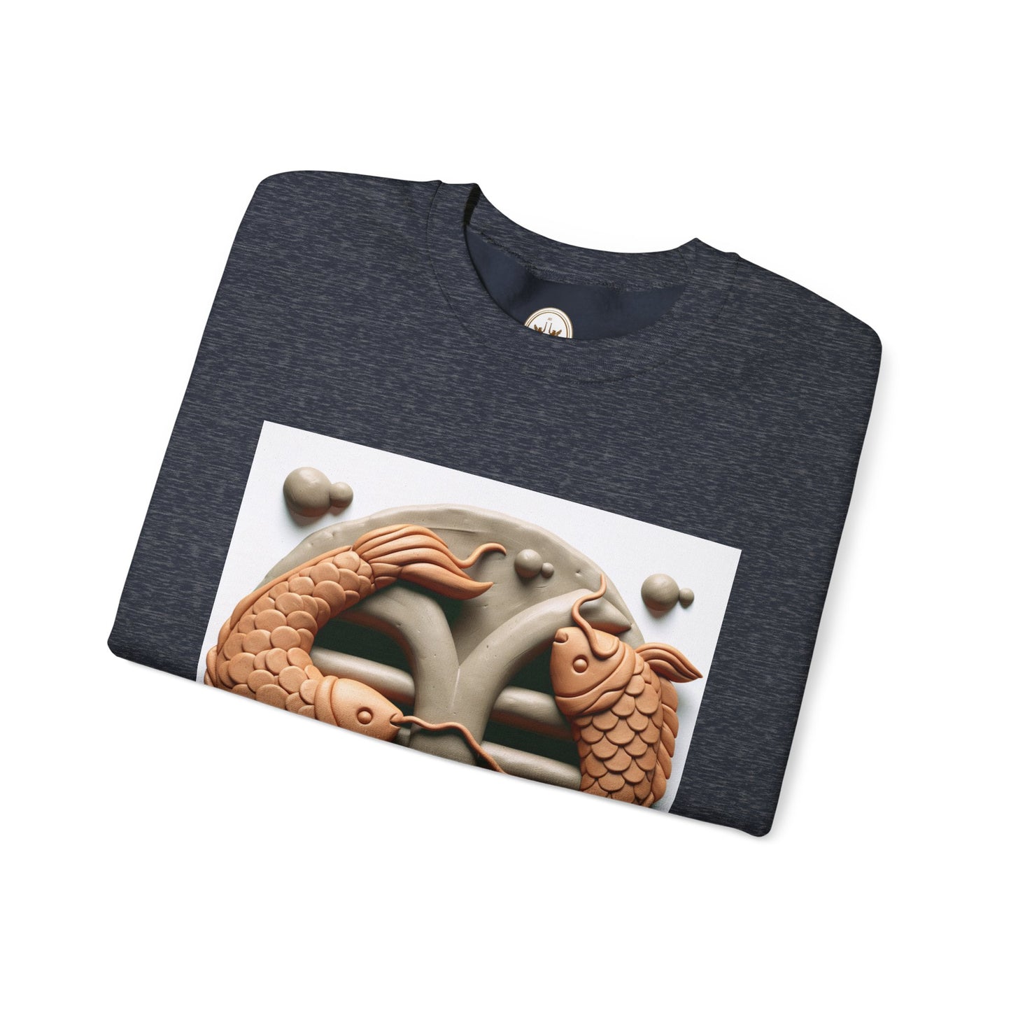 Unisex Heavy Blend™ Crewneck Sweatshirt,Two Fishes Pisces Zodiac Design