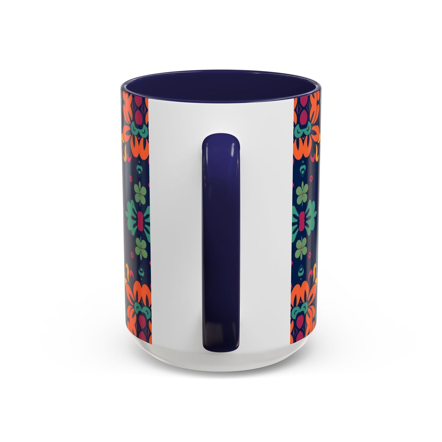 Accent Coffee Mug, Pisces, Zodiac. Flower Pattern, (11, 15oz)