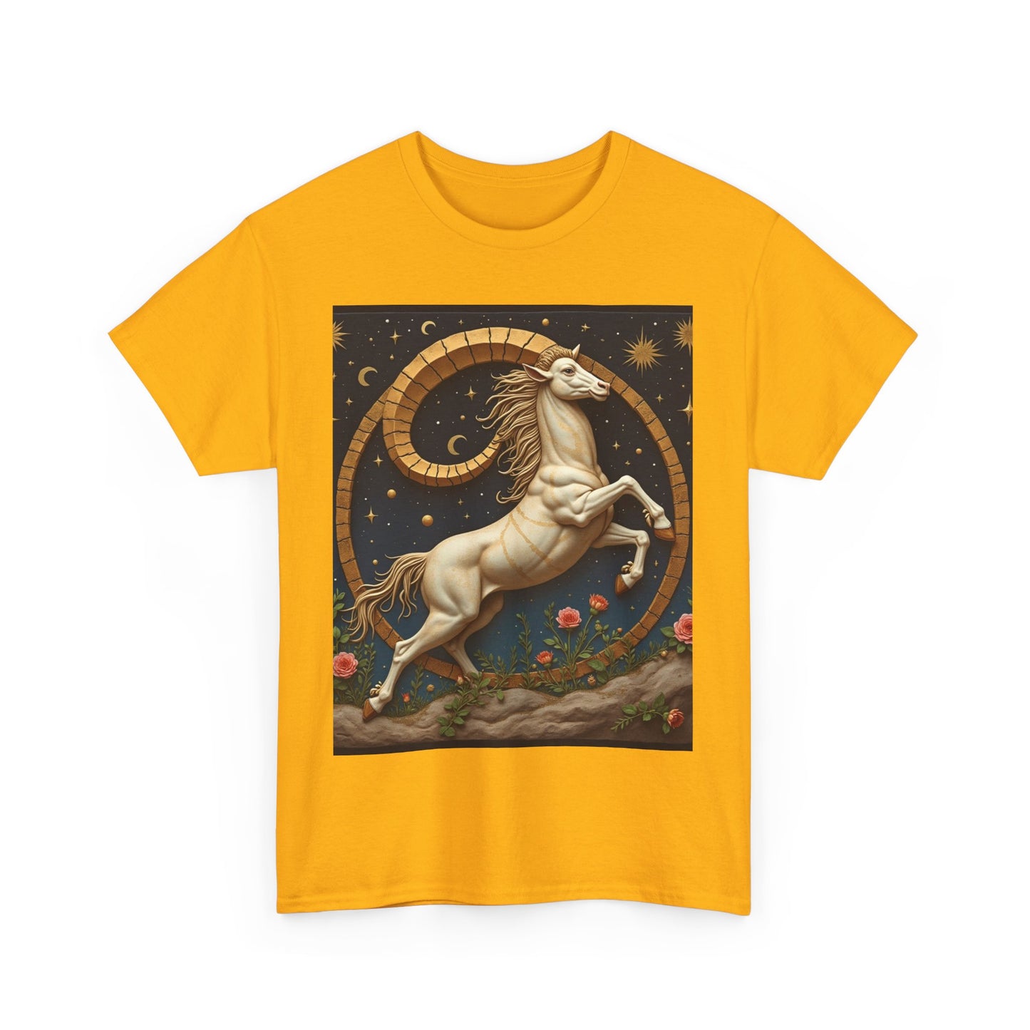 Unisex Heavy Cotton T-Shirt, Aries Animal. Zodiac Design