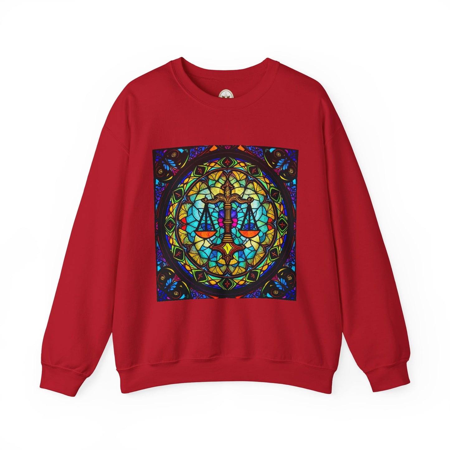 Unisex Heavy Blend™ Crewneck Sweatshirt, Glass, Libra Zodiac Design