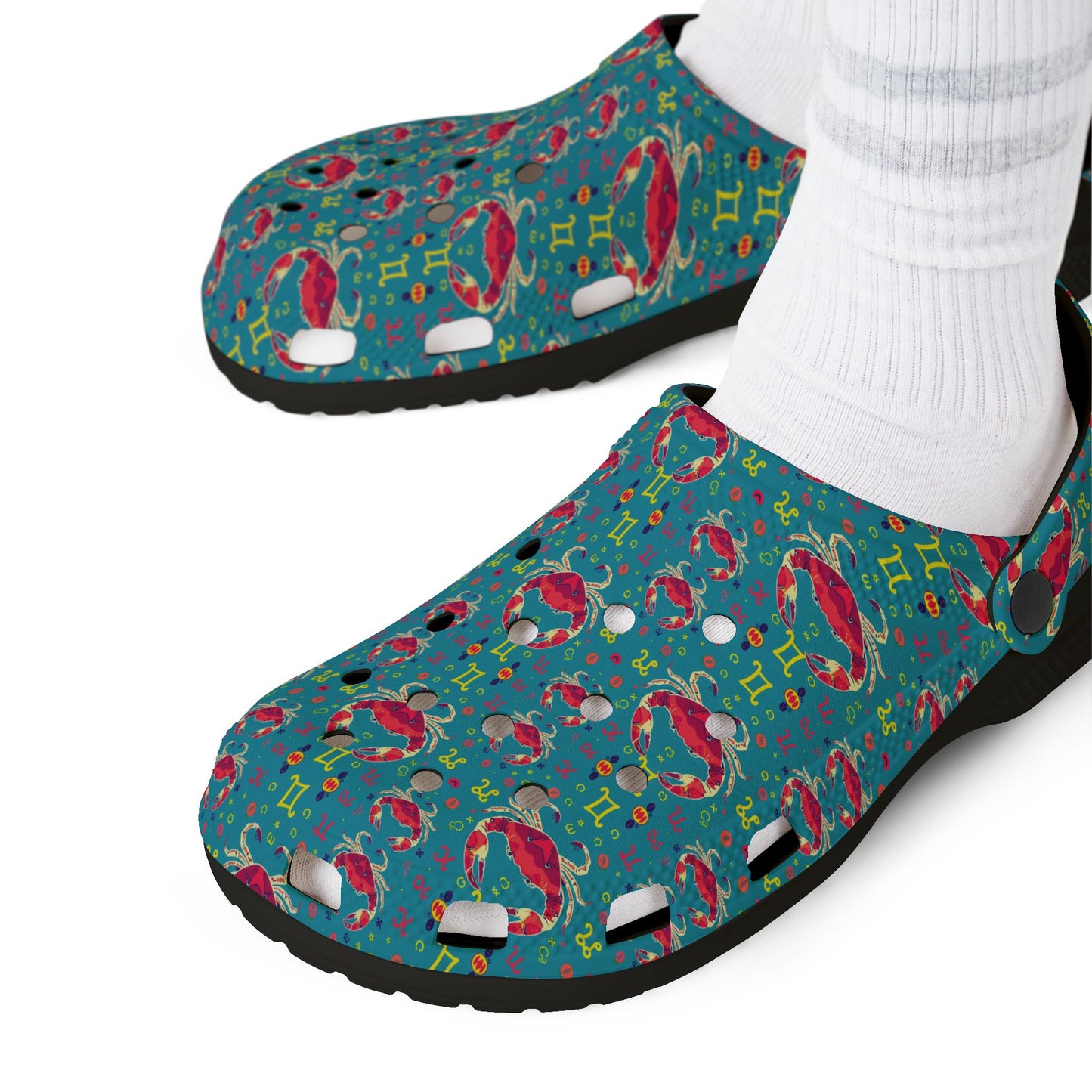 EVA Foam Rubber Shoes, (AOP), Cancer, Zodiac, Pattern