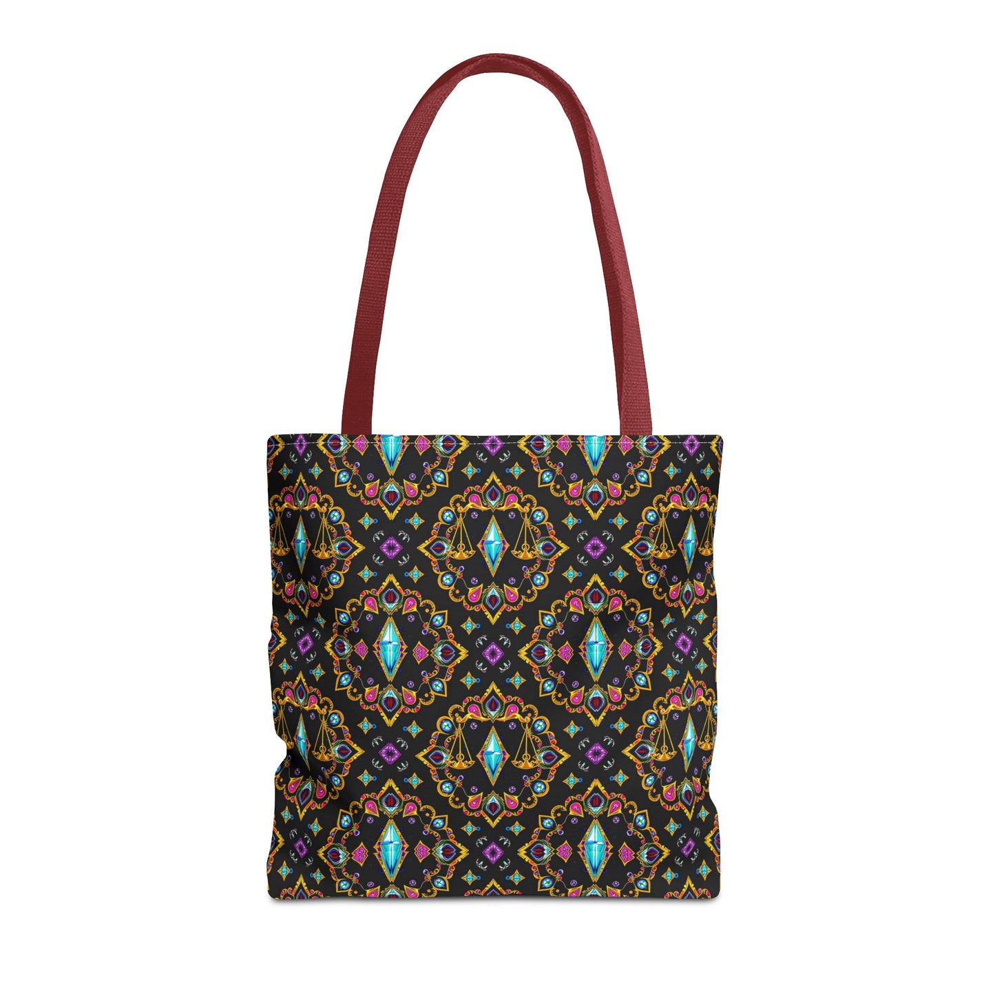 Tote Bag (AOP), Libra, Zodiac v1, Jewel Pattern