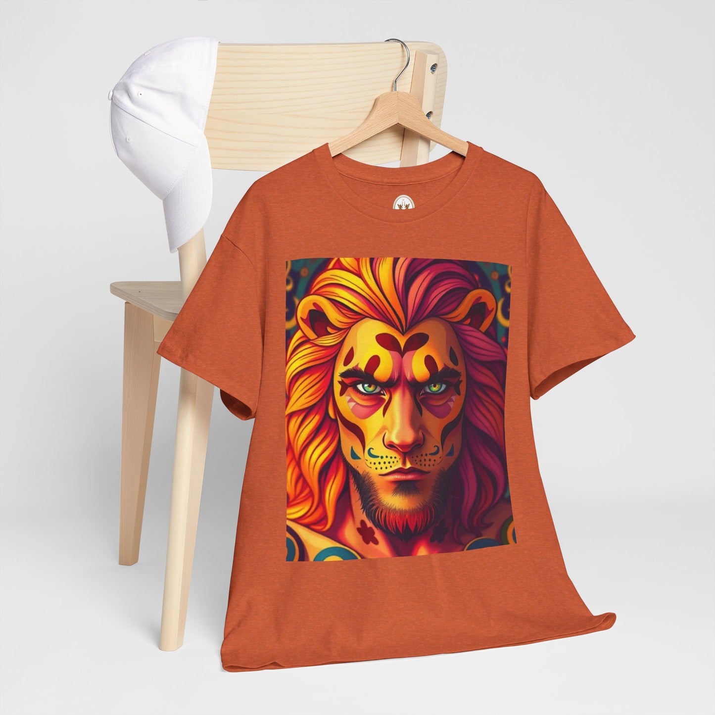 Unisex Heavy Cotton T-Shirt, Leo, Zodiac v2, Sexy Art