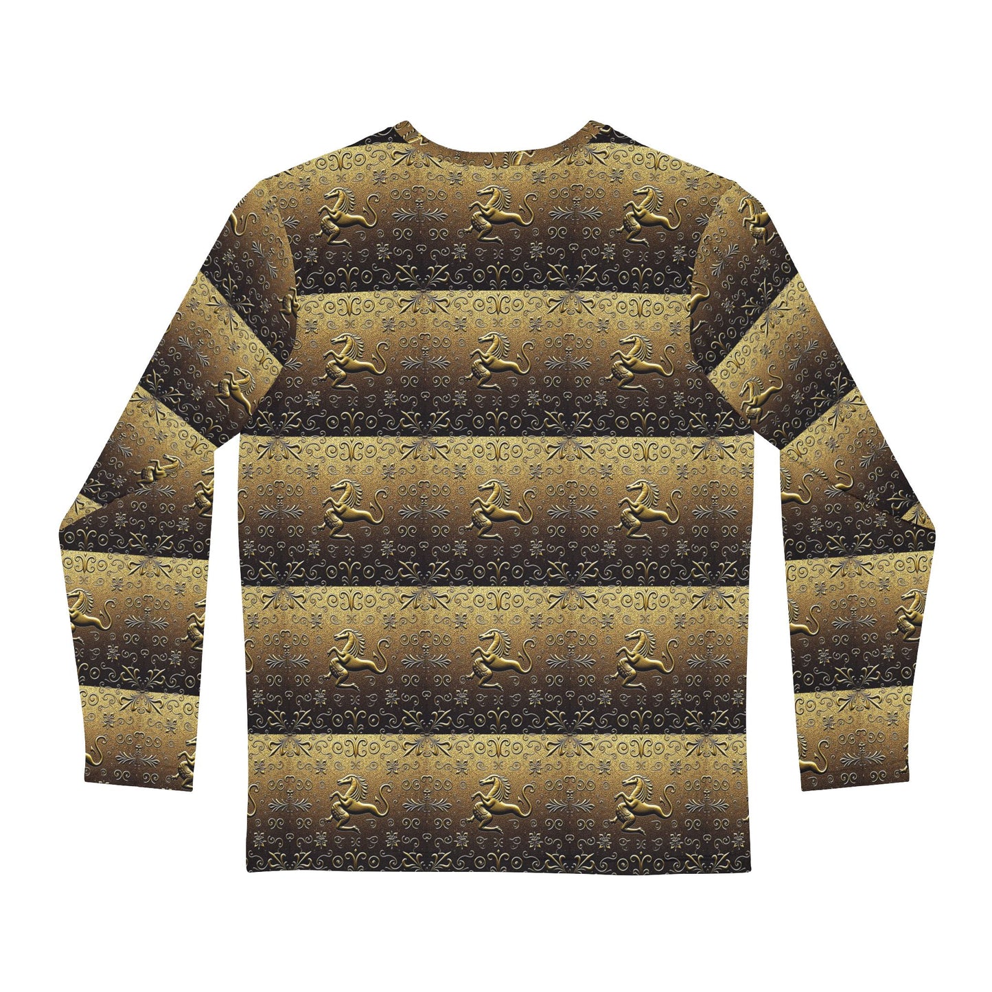 Men's Long Sleeve Shirt, (AOP), Aquarius, Zodiac v3, Pattern