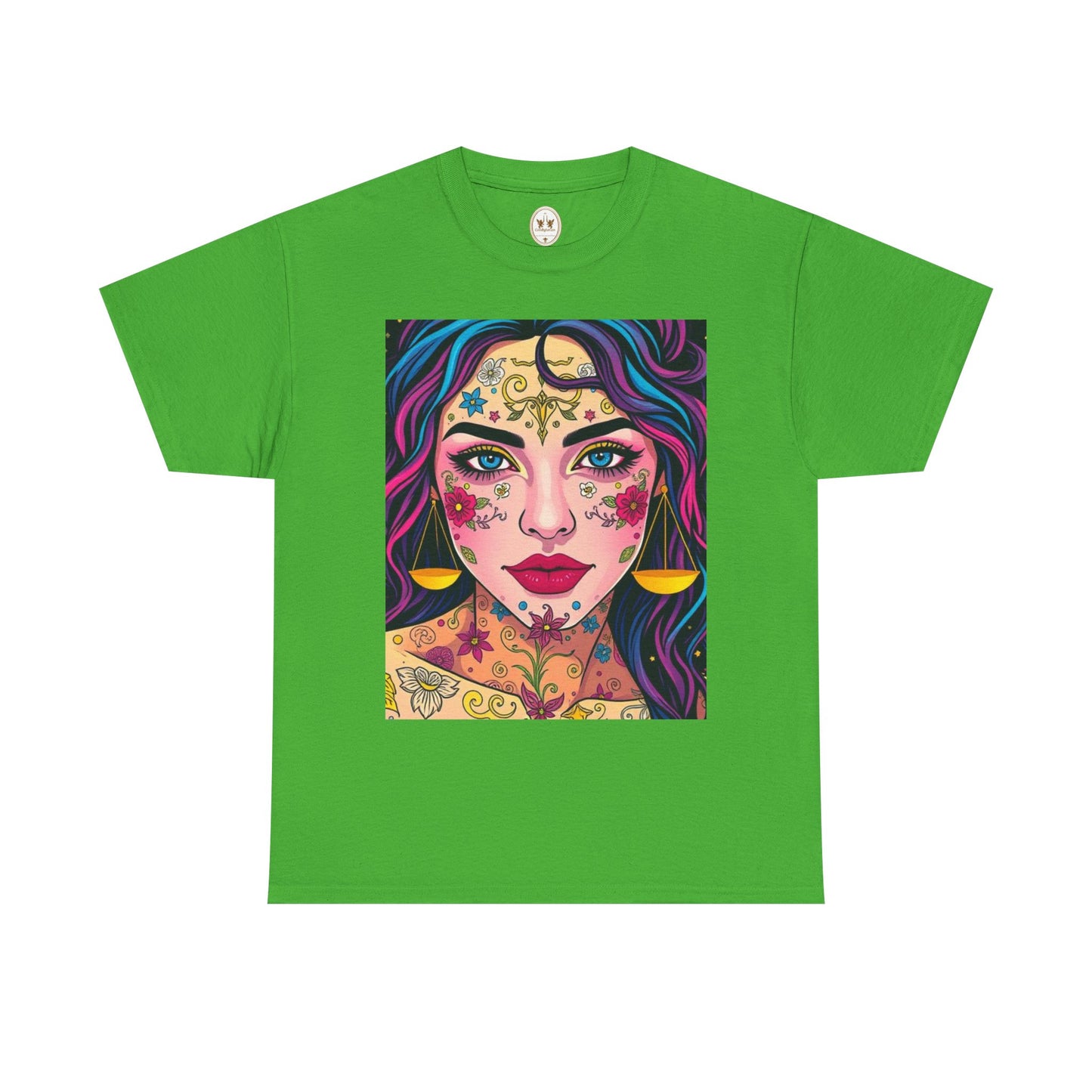 Unisex Heavy Cotton T-Shirt, Libra, Zodiac v4, Sexy Art