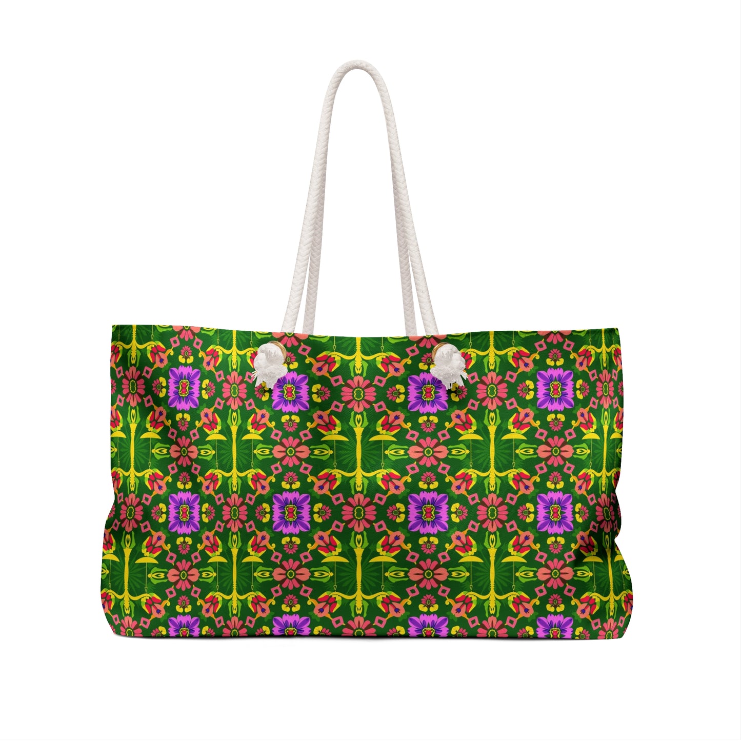 Weekender Bag, Libra, Zodiac, Flower Pattern
