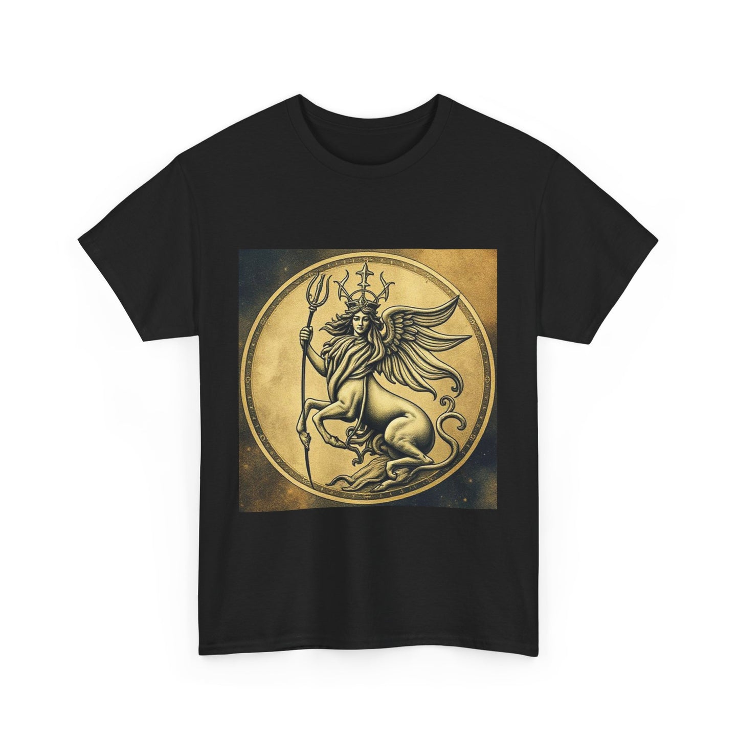 Unisex Heavy Cotton T-Shirt, Animal Angel v1, Virgo Zodiac Design