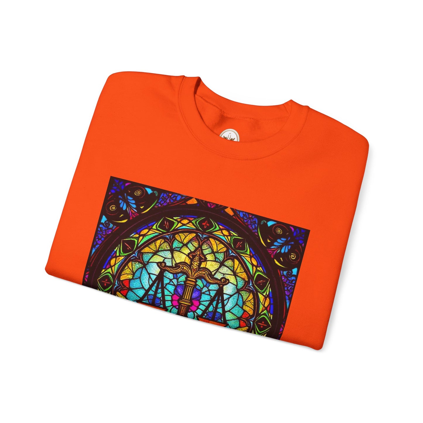 Unisex Heavy Blend™ Crewneck Sweatshirt, Glass, Libra Zodiac Design