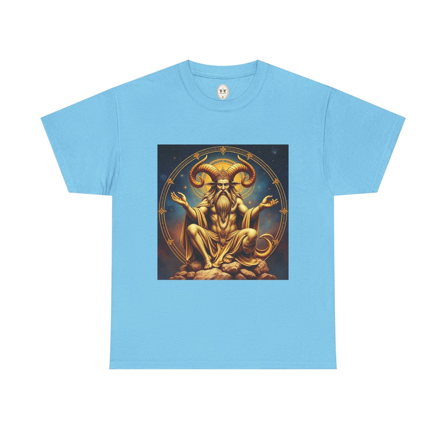 Unisex Heavy Cotton T-Shirt, On The Throne, Taurus Zodiac Design