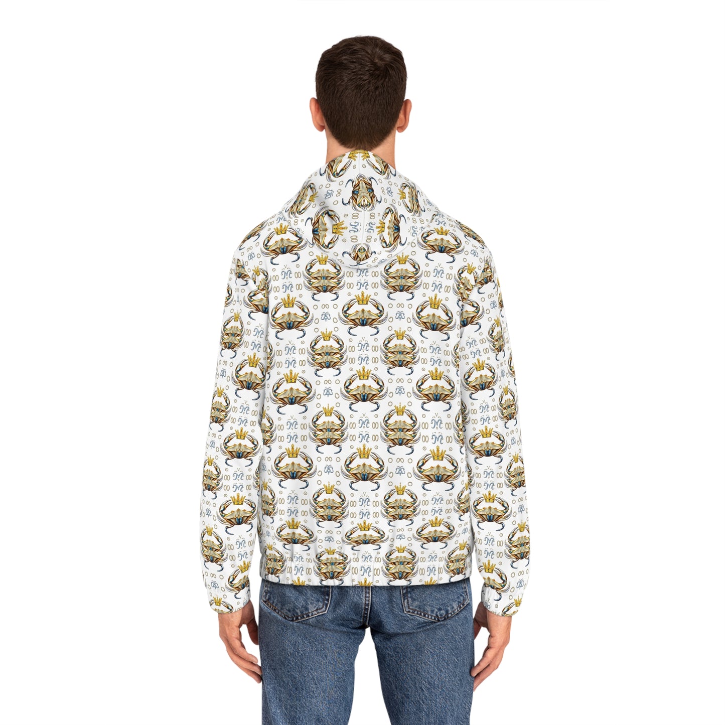 Full-Zip Hoodie (AOP), Cancer, Zodiac v1, Pattern
