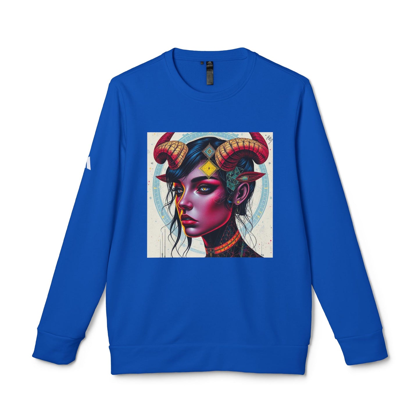 Adidas, Unisex Fleece Crewneck Sweatshirt, Taurus, Pop Art, Zodiac