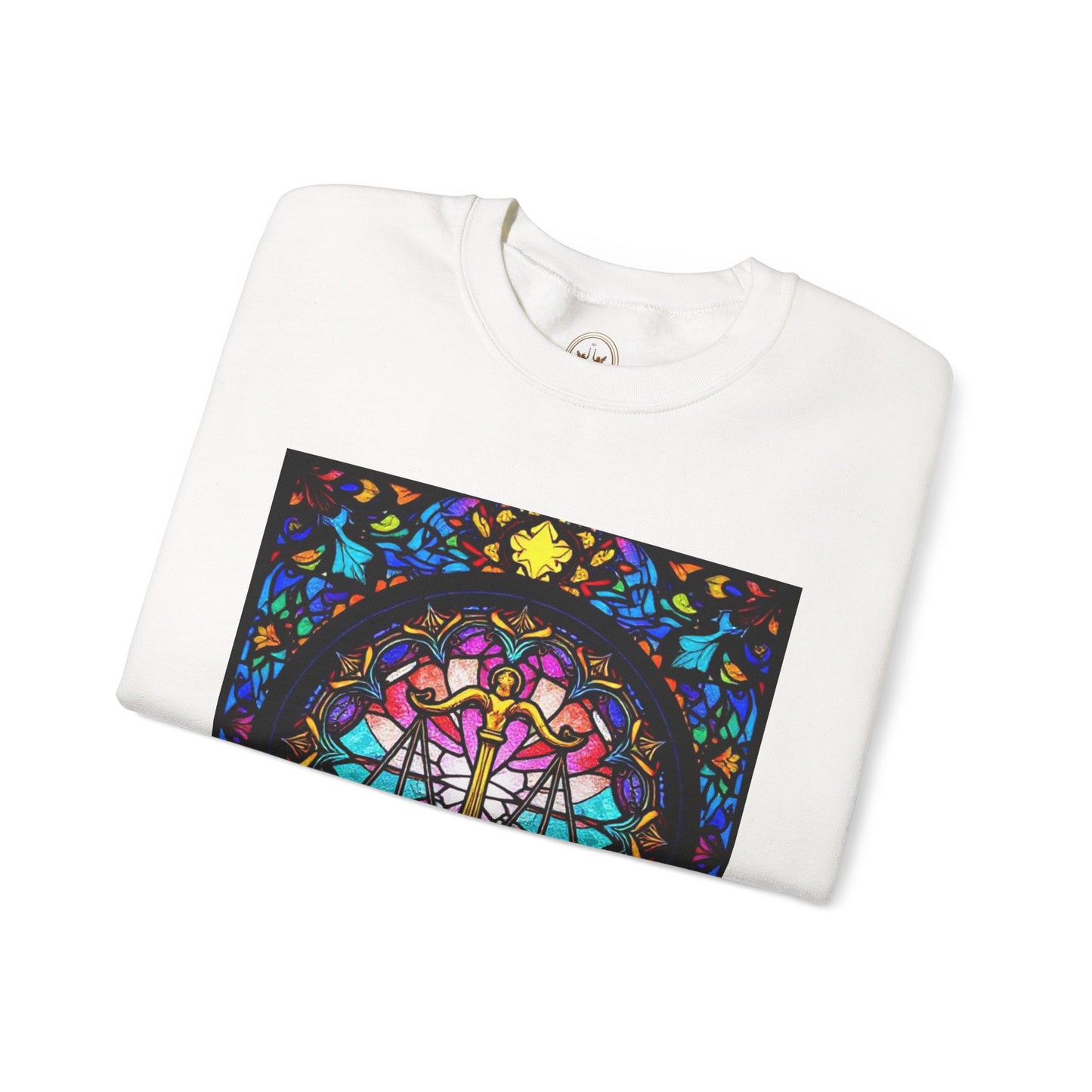 Unisex Heavy Blend™ Crewneck Sweatshirt, Glass 1, Libra Zodiac Design