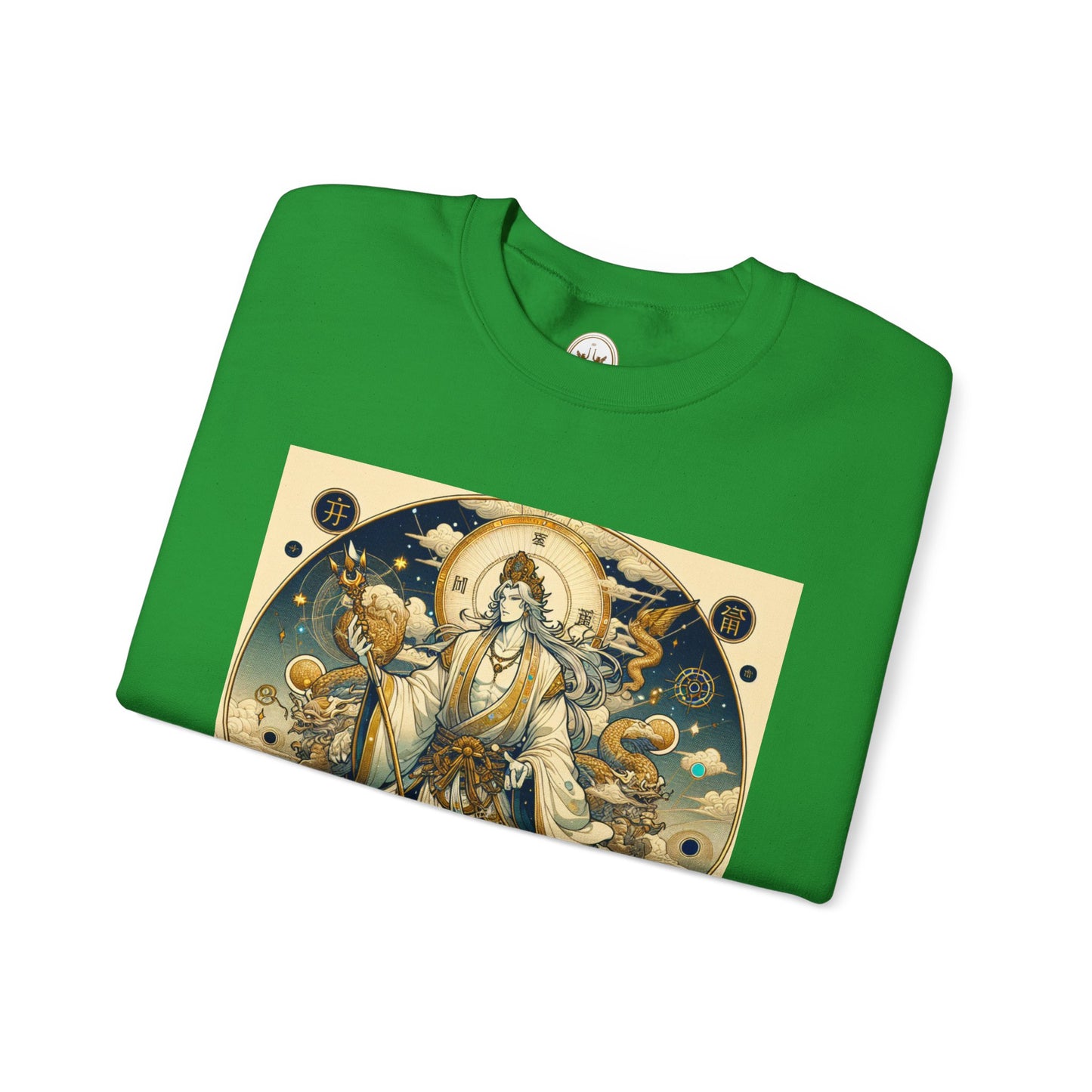 Unisex Heavy Blend™ Crewneck Sweatshirt, Anime Capricorn God, Zodiac Design