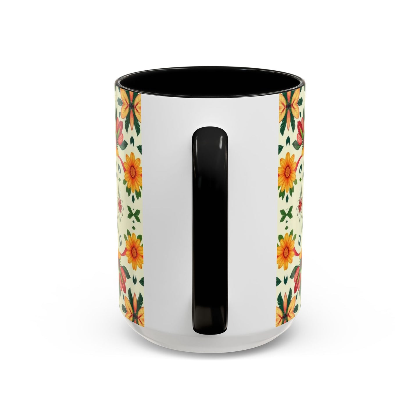 Accent Coffee Mug, Aries, Zodiac, Flower Pattern, (11, 15oz)