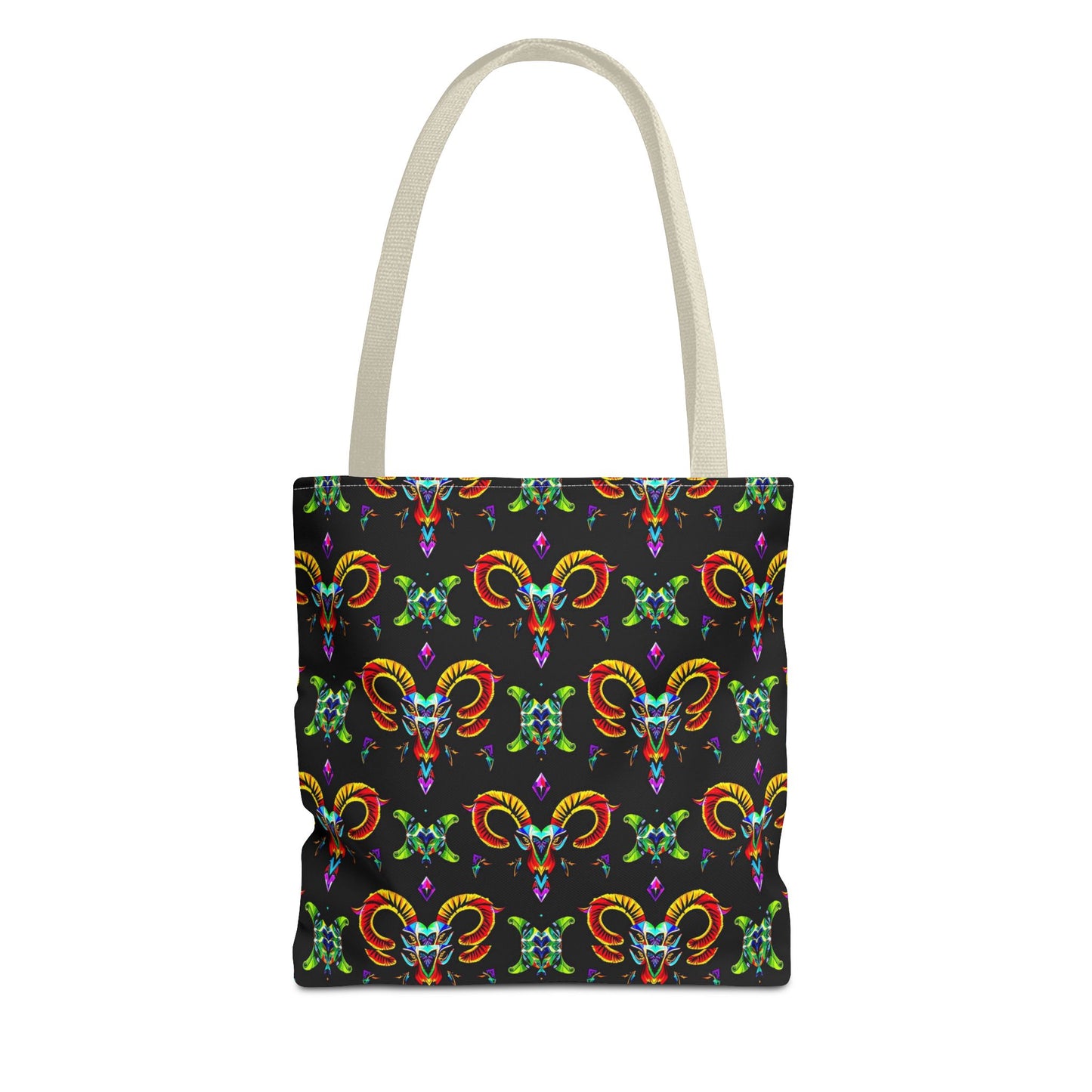 Tote Bag (AOP), Aries, Zodiac, Jewel Pattern