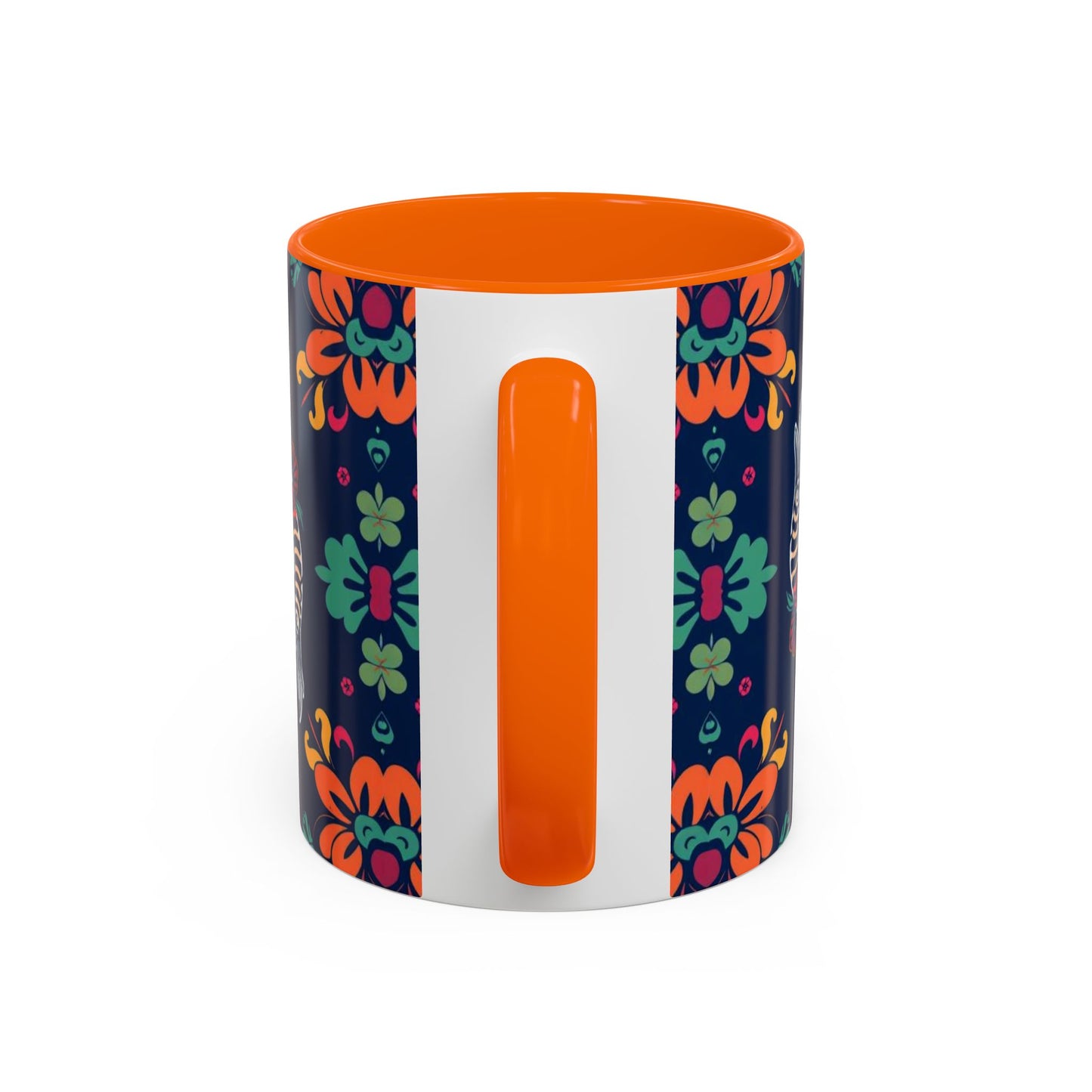 Accent Coffee Mug, Pisces, Zodiac. Flower Pattern, (11, 15oz)