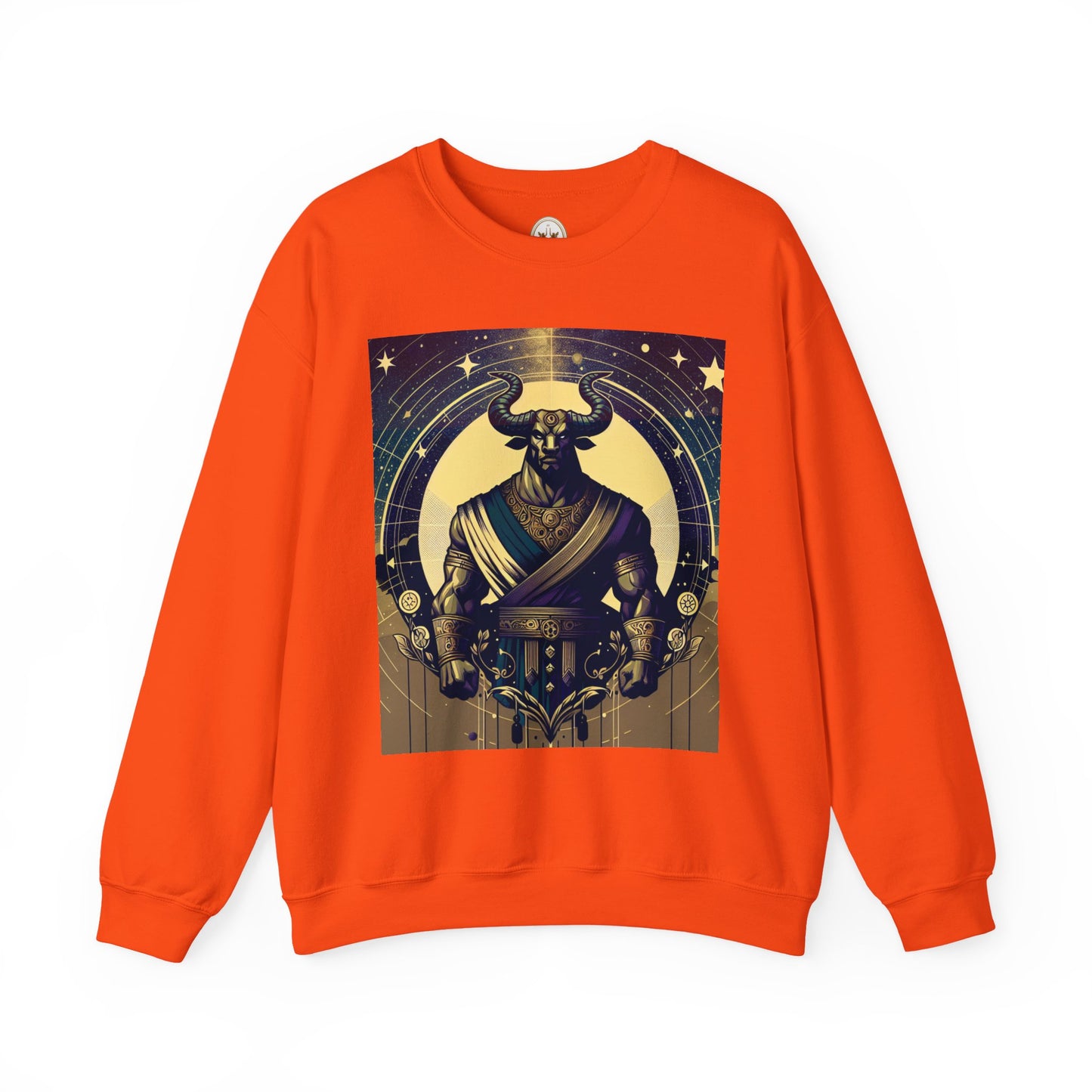 Unisex Heavy Blend™ Crewneck Sweatshirt, Minotaur, Taurus Zodiac Design