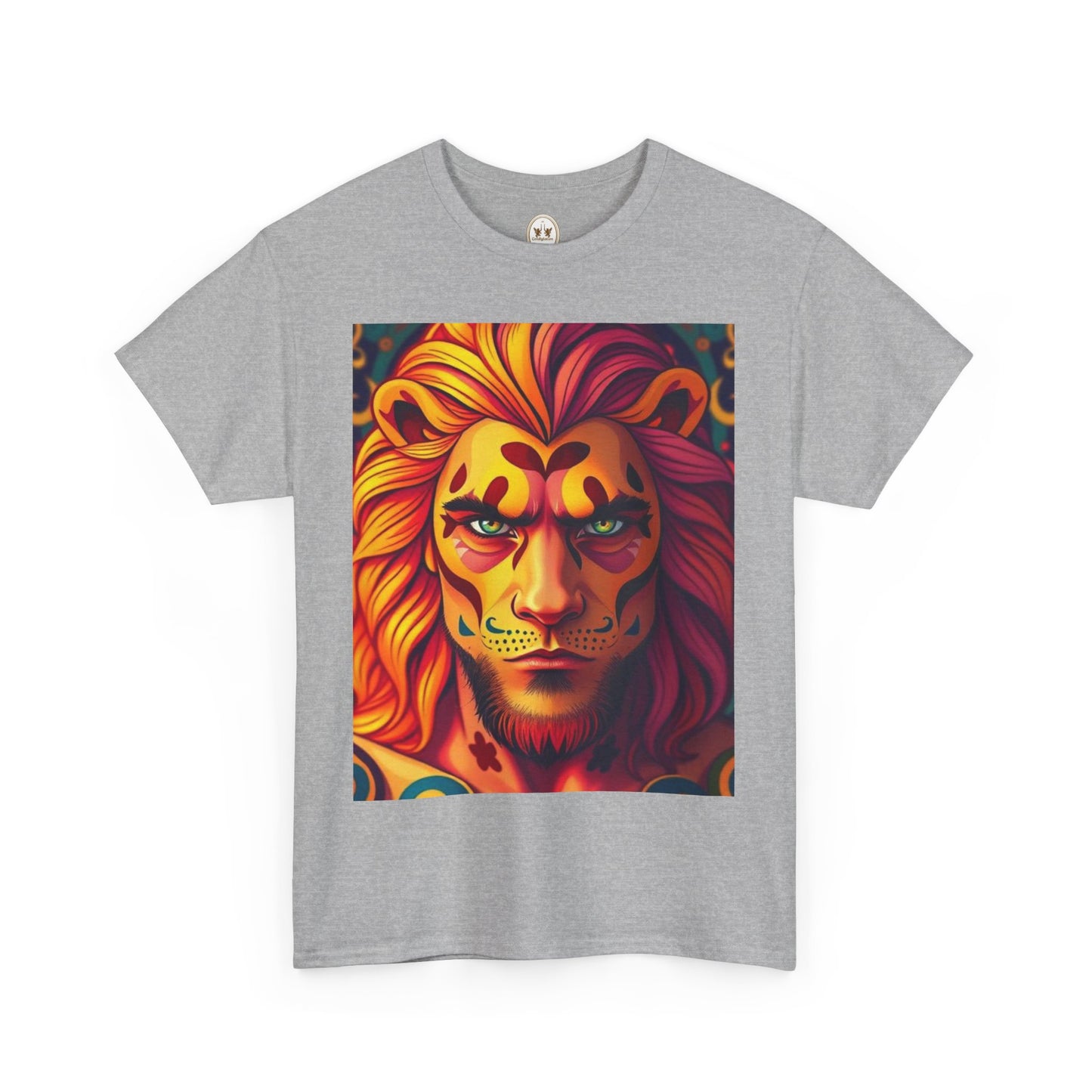 Unisex Heavy Cotton T-Shirt, Leo, Zodiac v2, Sexy Art