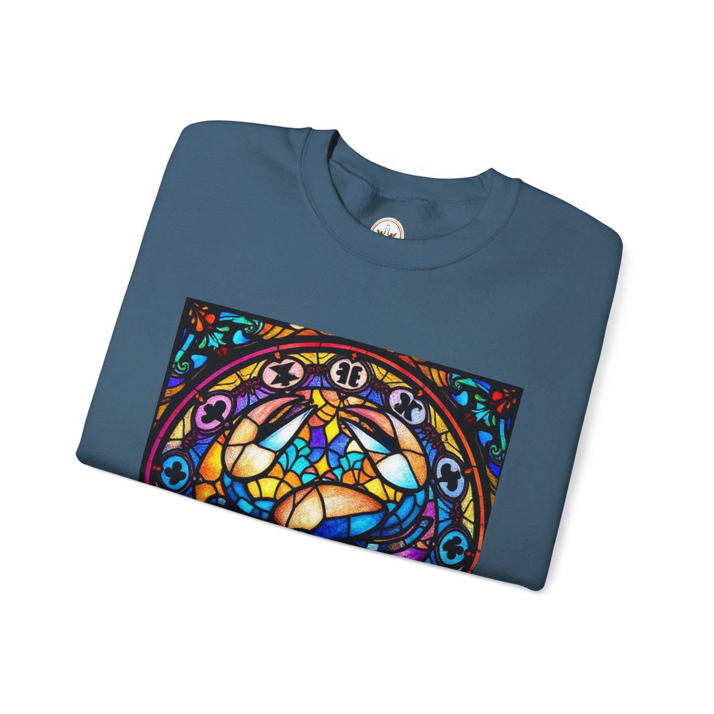 Unisex Heavy Blend™ Crewneck Sweatshirt, Glass, Cancer Zodiac Design