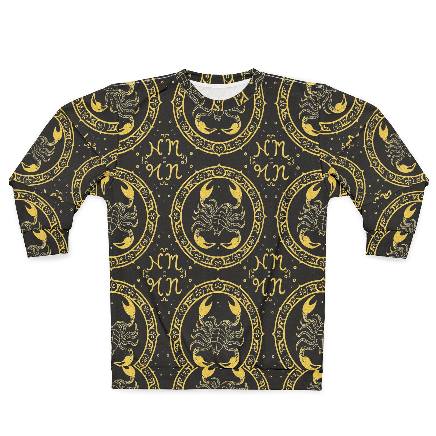 Unisex Sweatshirt, Zodiac Design, Pattern v1, Scorpio, AOP