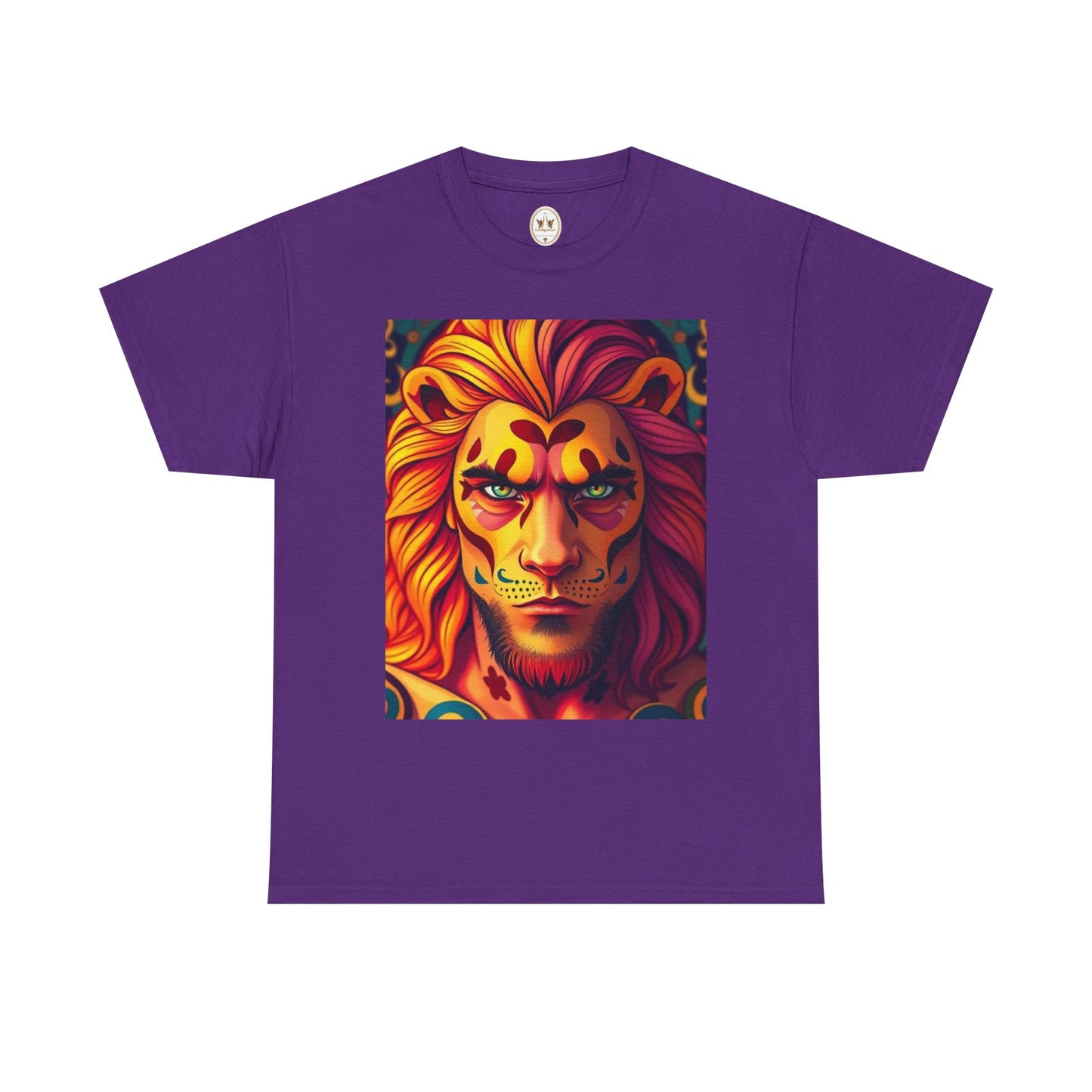 Unisex Heavy Cotton T-Shirt, Leo, Zodiac v2, Sexy Art