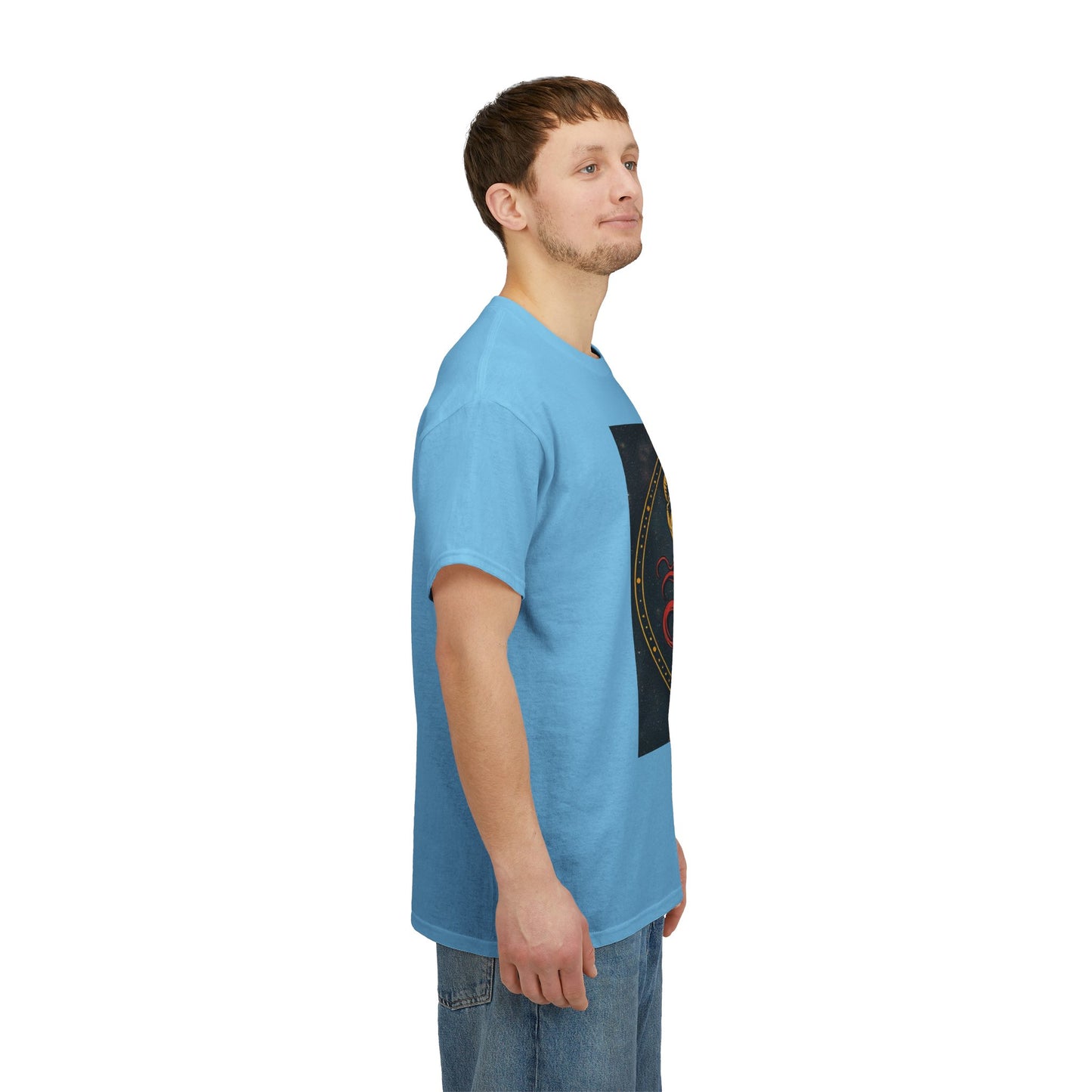Unisex Heavy Cotton T-Shirt, Aries God 3v, Zodiac Design
