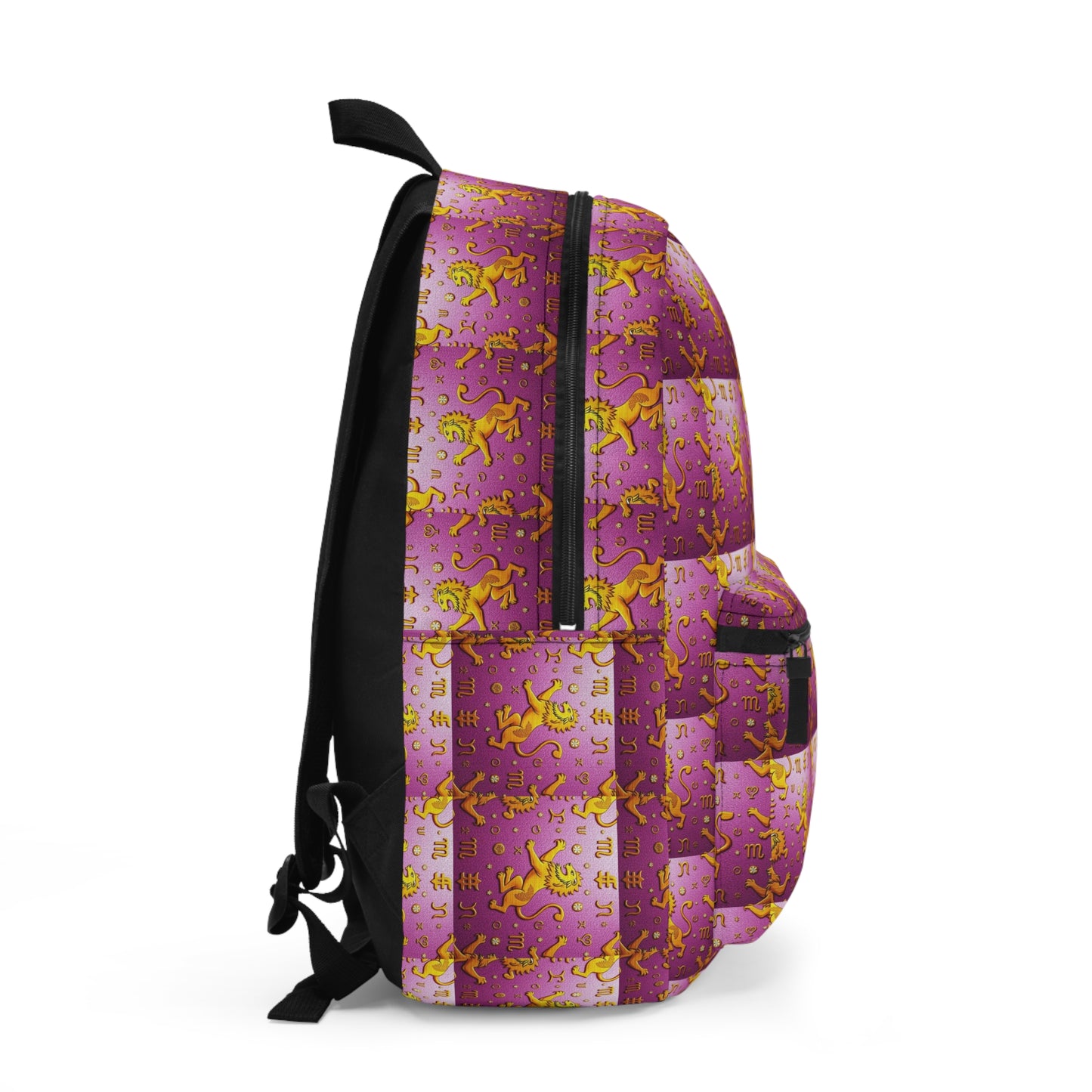 Backpack, Leo, Zodiac, Metal Pattern