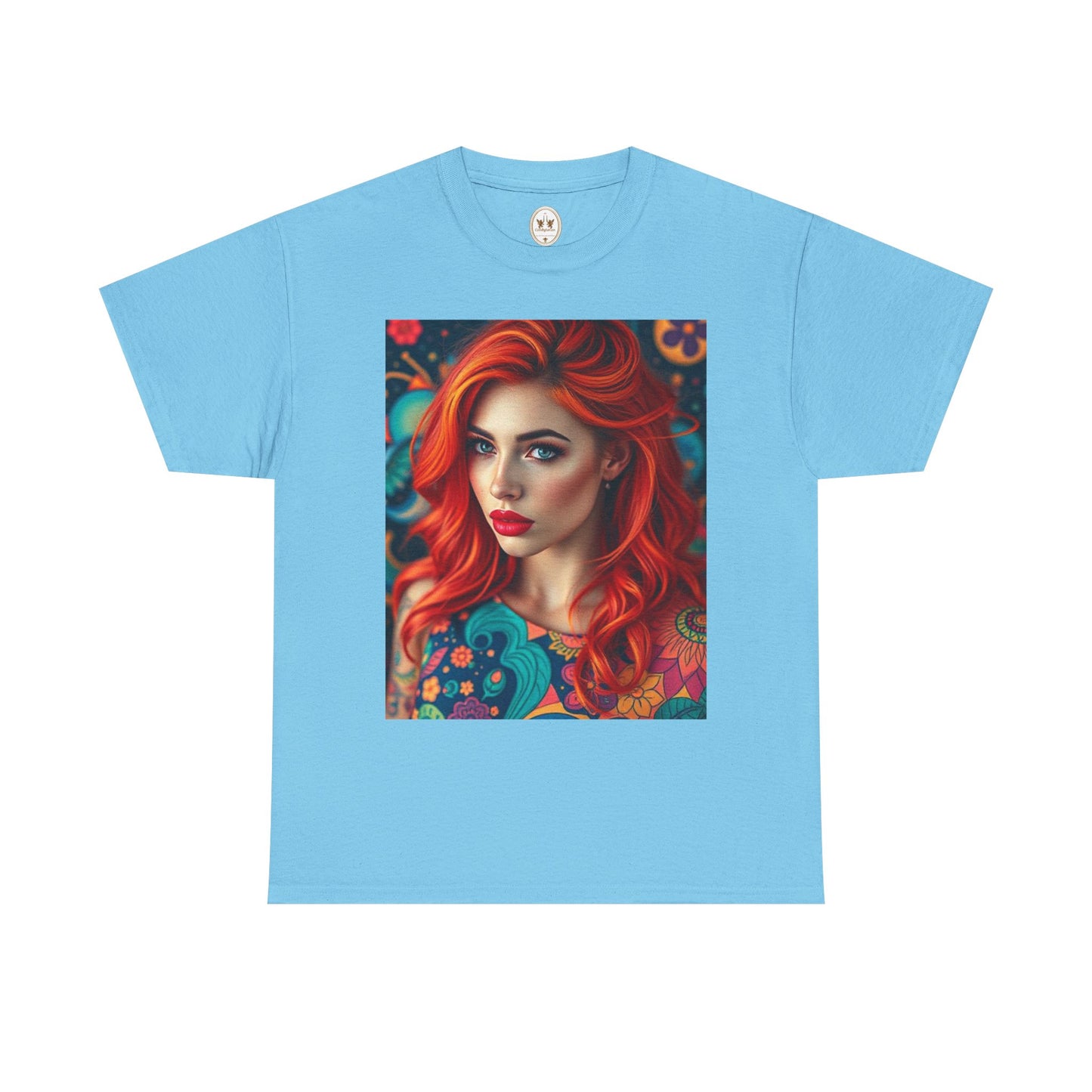 Unisex Heavy Cotton T-Shirt, Aquarius, Zodiac v1, Sexy Art