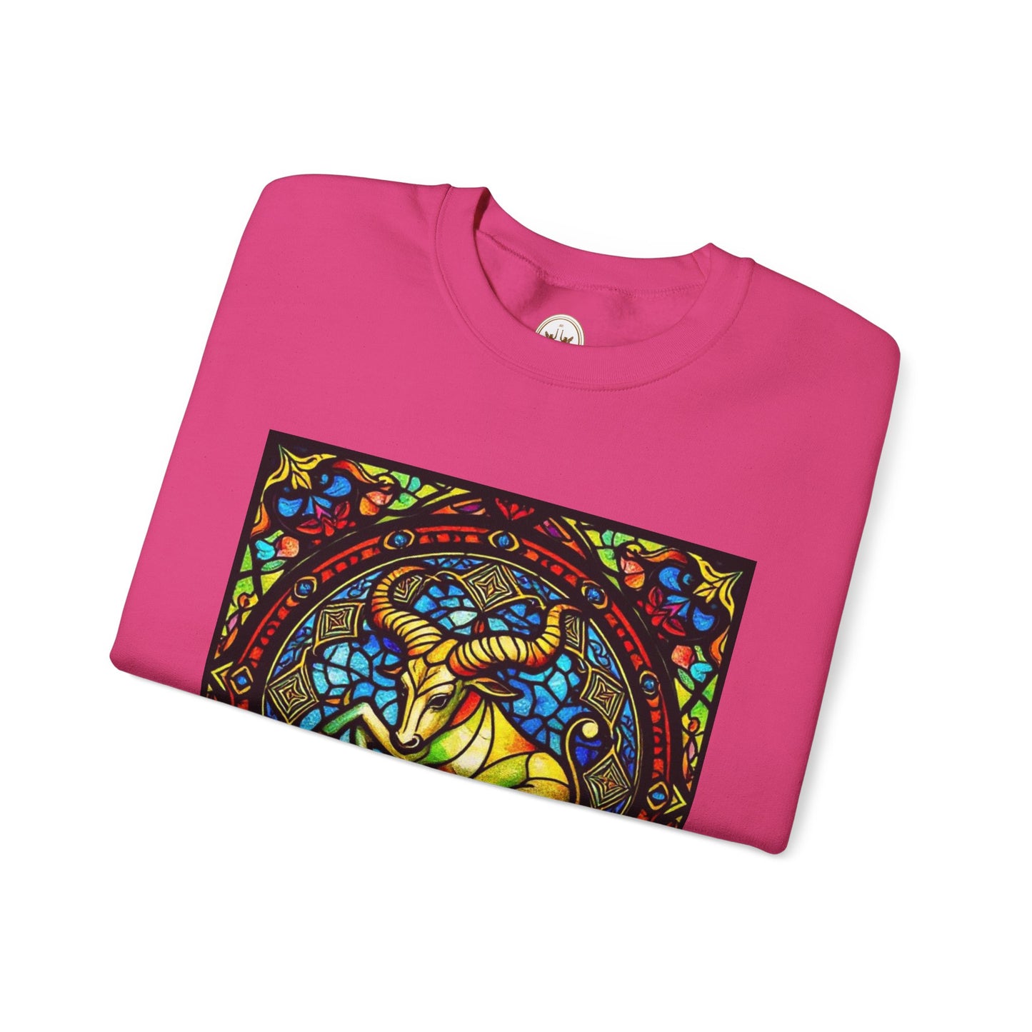 Unisex Heavy Blend™ Crewneck Sweatshirt, Glass, Taurus Zodiac Design