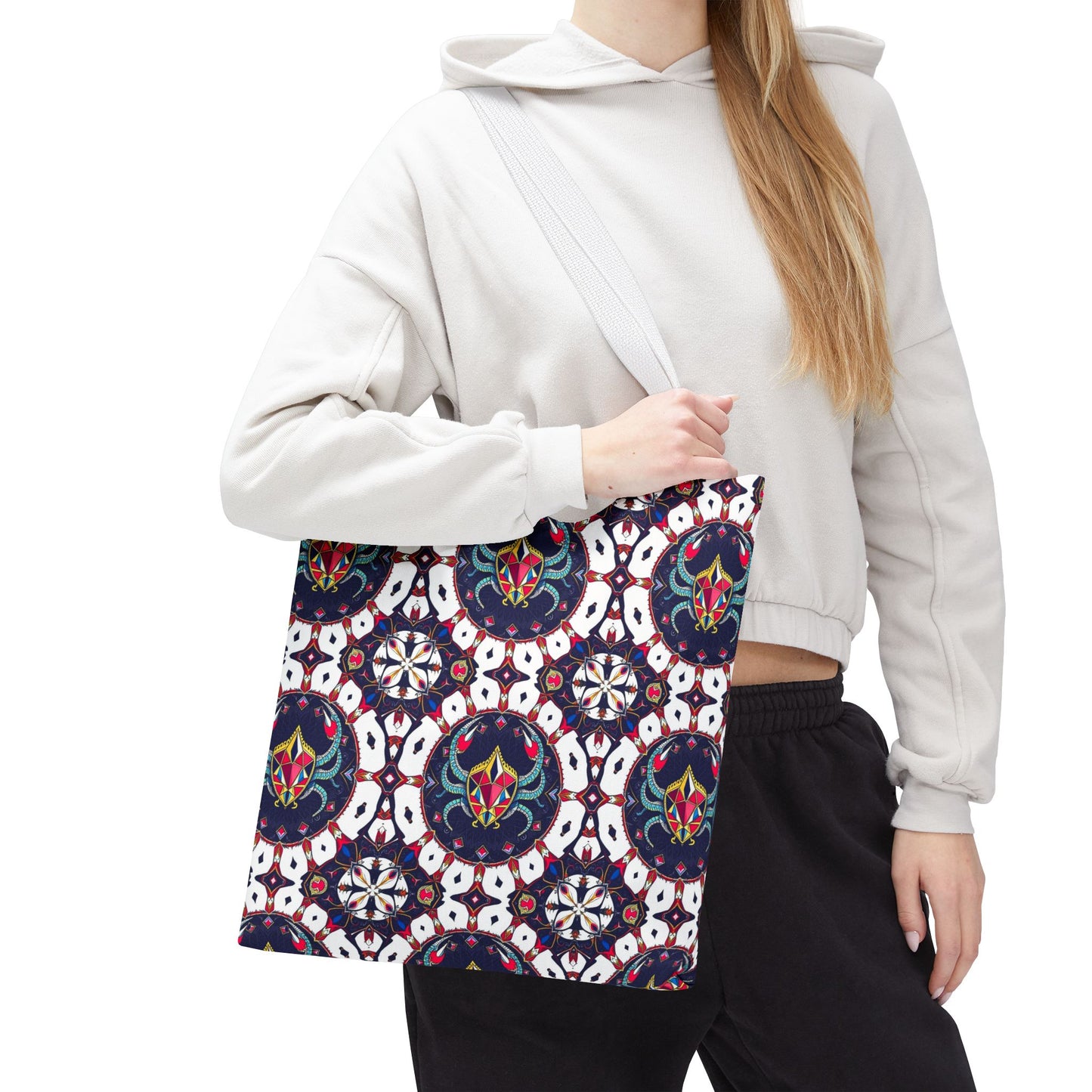 Tote Bag (AOP), Scorpio, Zodiac v1, Jewel Pattern