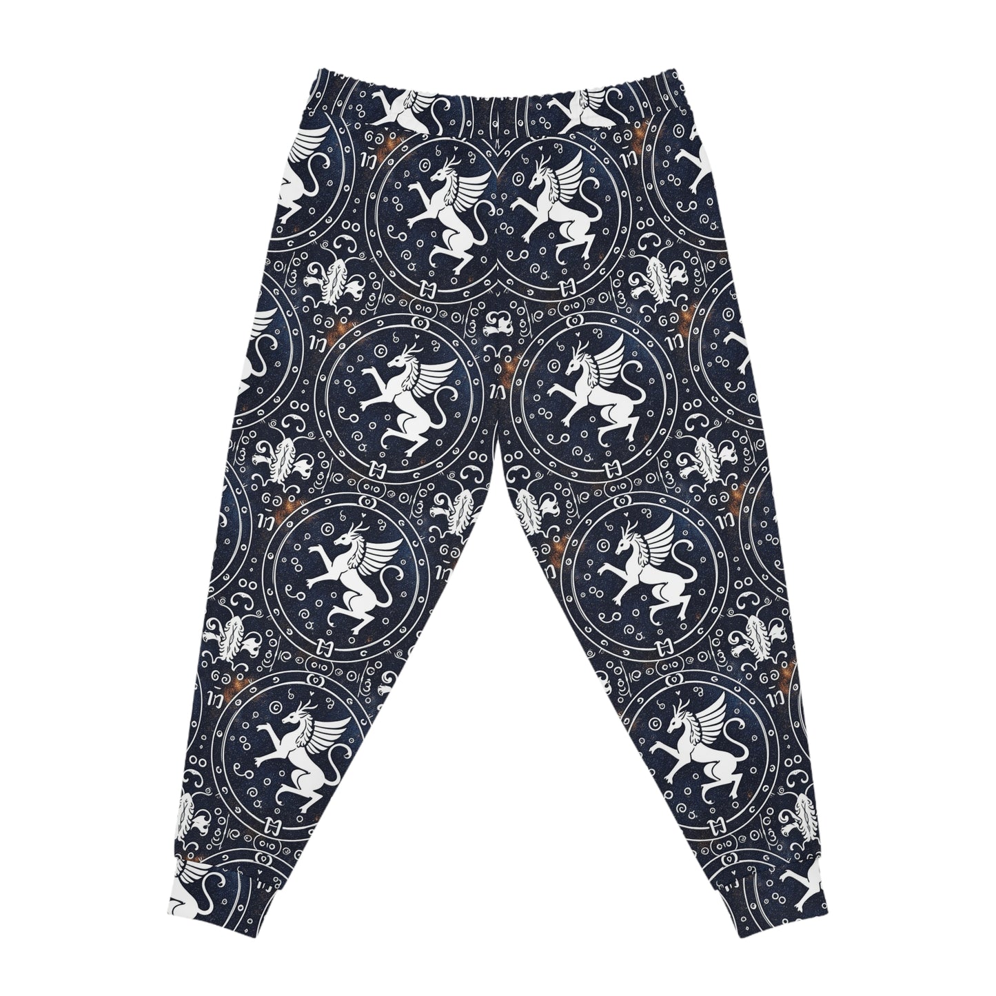 Athletic Joggers, Zodiac Design, Pattern v1, Virgo, AOP