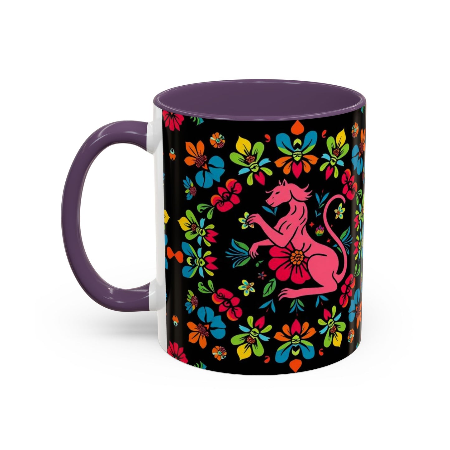 Accent Coffee Mug, Zodiac. Virgo, Flower Pattern, (11, 15oz)
