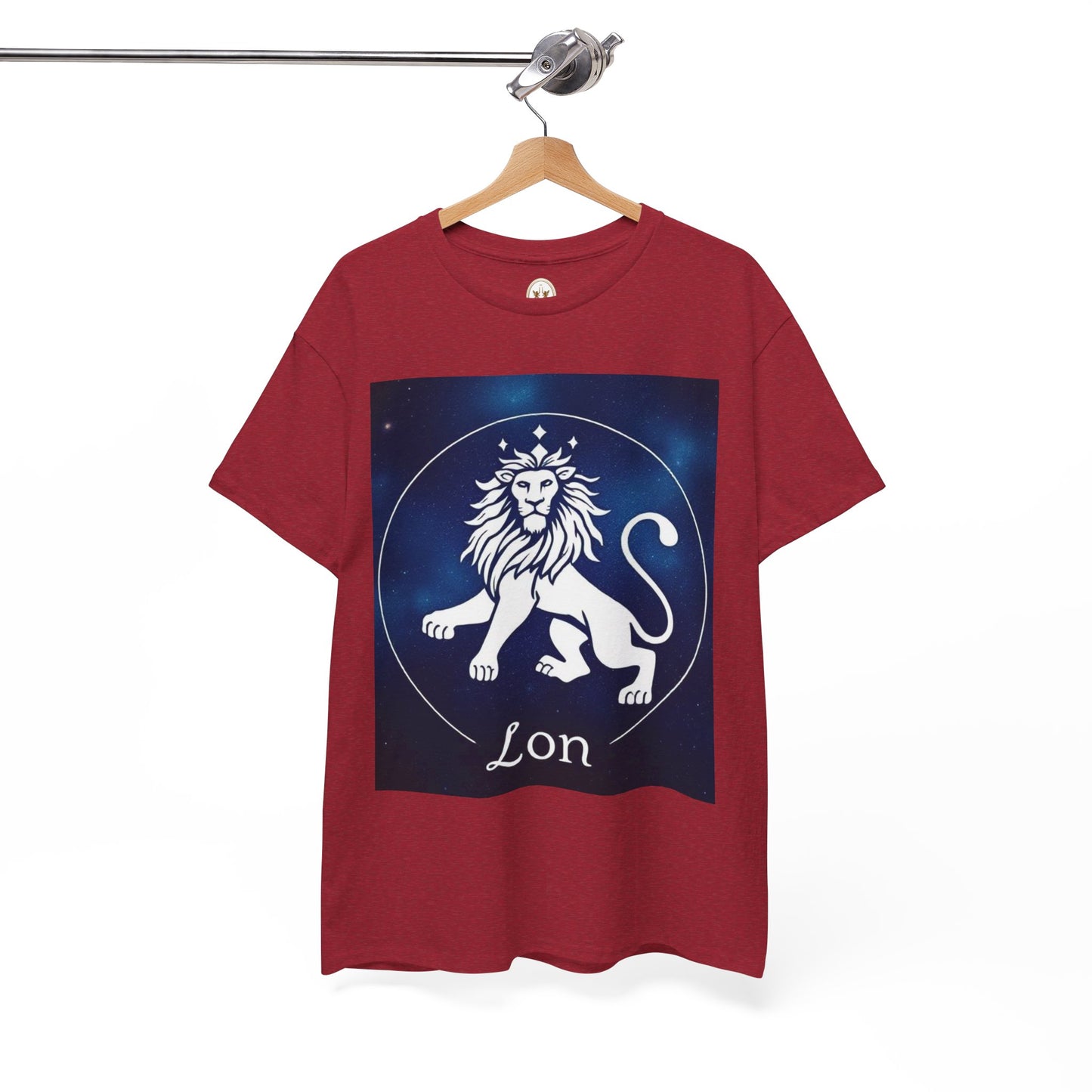 Unisex Heavy Cotton T-Shirt, Space Lion v1, Leo Zodiac Design
