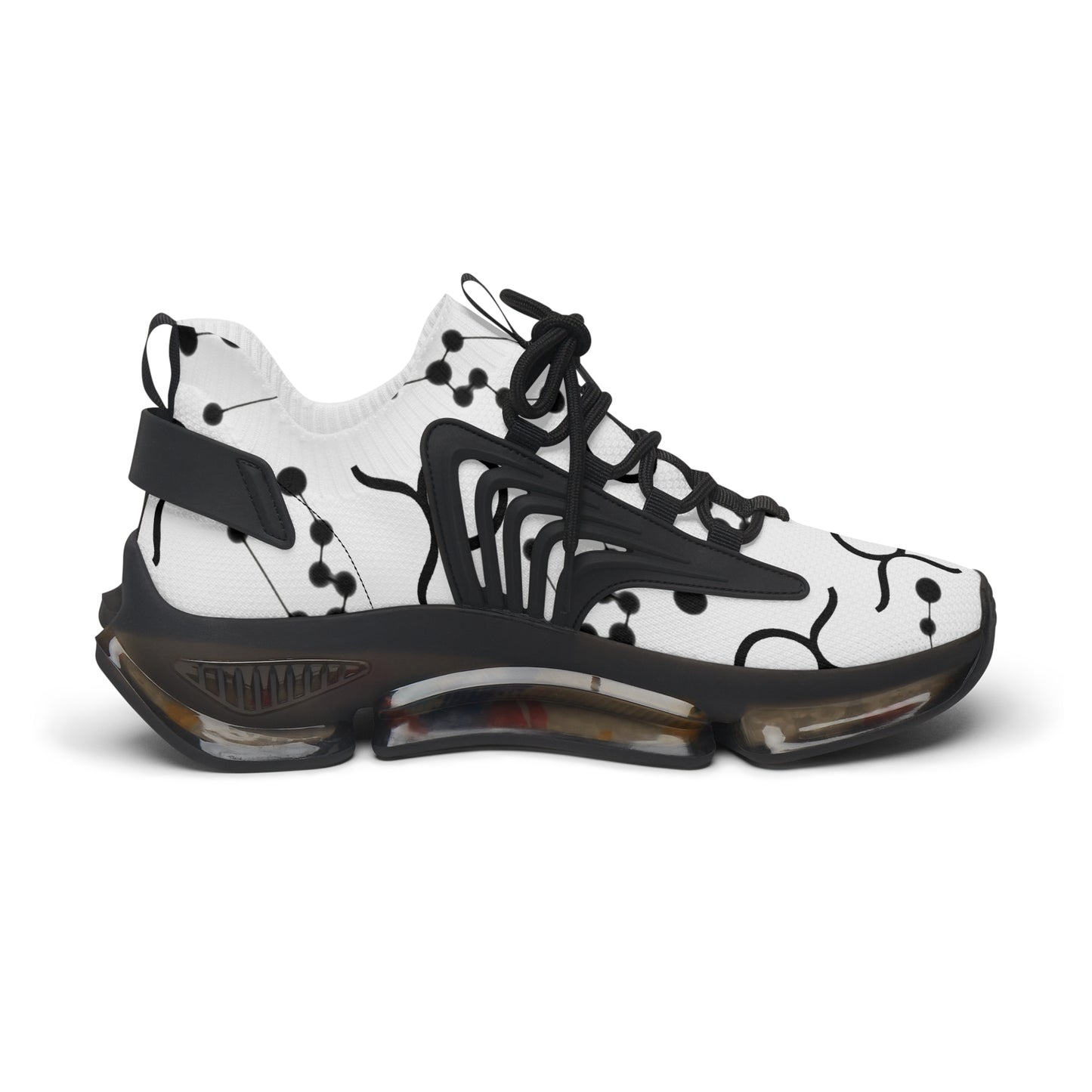 Women's Mesh Sneakers, Constellation & Symbol, Taurus Zodiac Sign, AOP