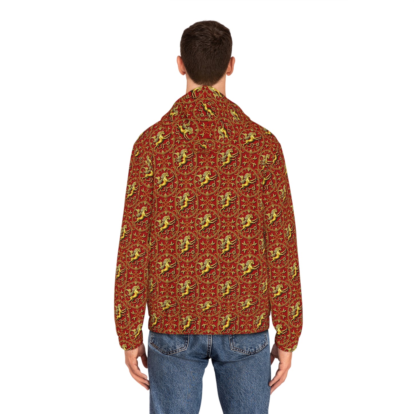 Full-Zip Hoodie (AOP), Sagittarius, Zodiac v1, Pattern