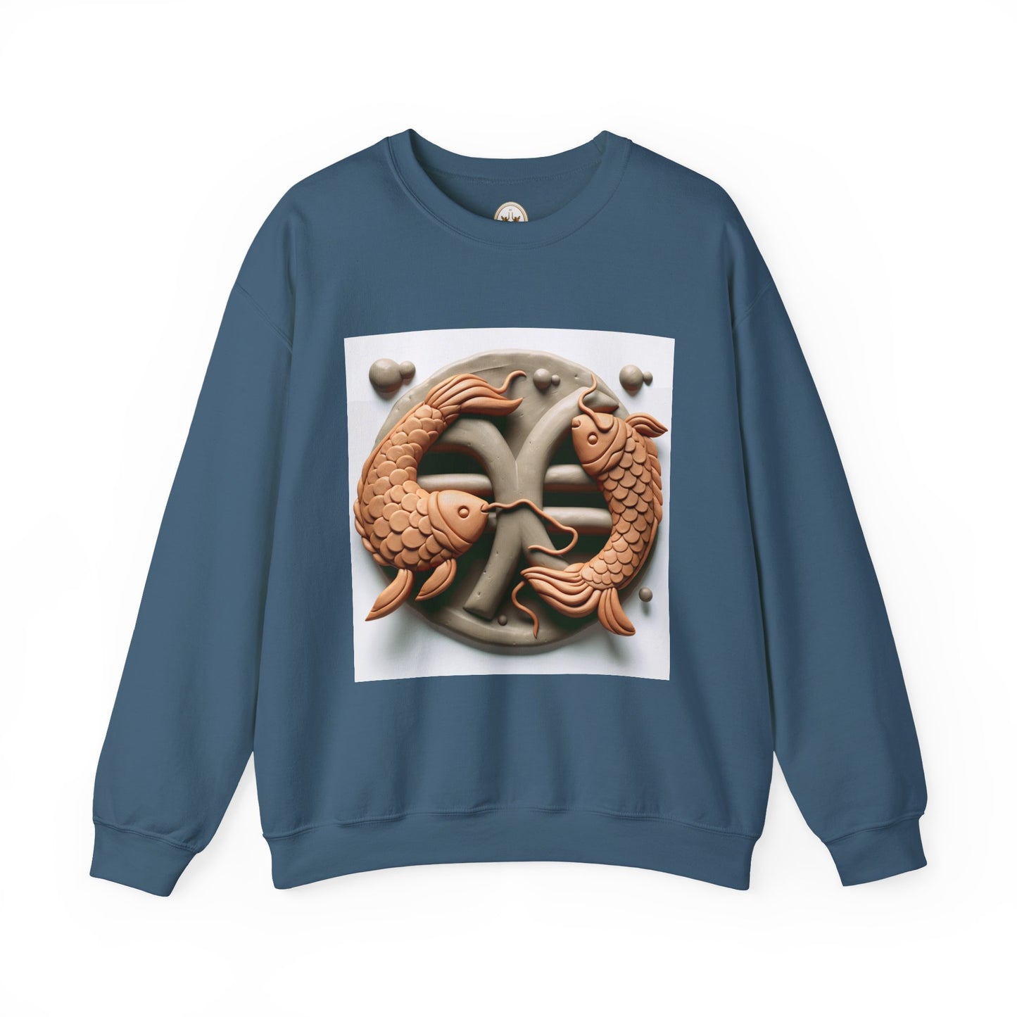 Unisex Heavy Blend™ Crewneck Sweatshirt,Two Fishes Pisces Zodiac Design