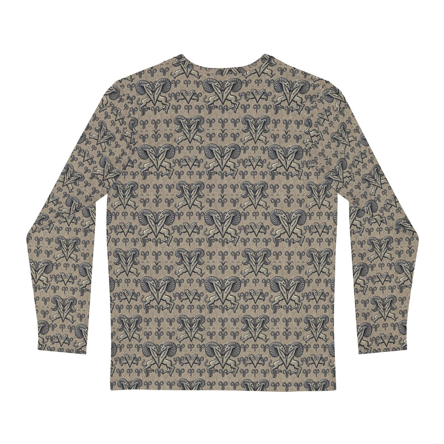 Men's Long Sleeve Shirt, (AOP), Aries, Zodiac, Pattern