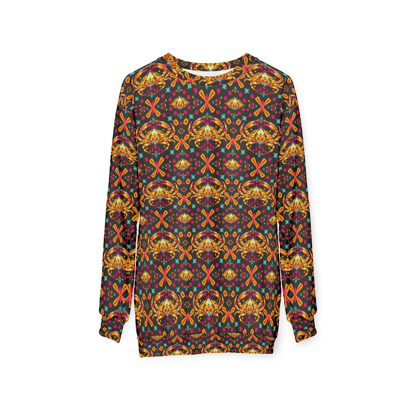 Unisex Sweatshirt (AOP), Cancer, Zodiac, Jewel Pattern