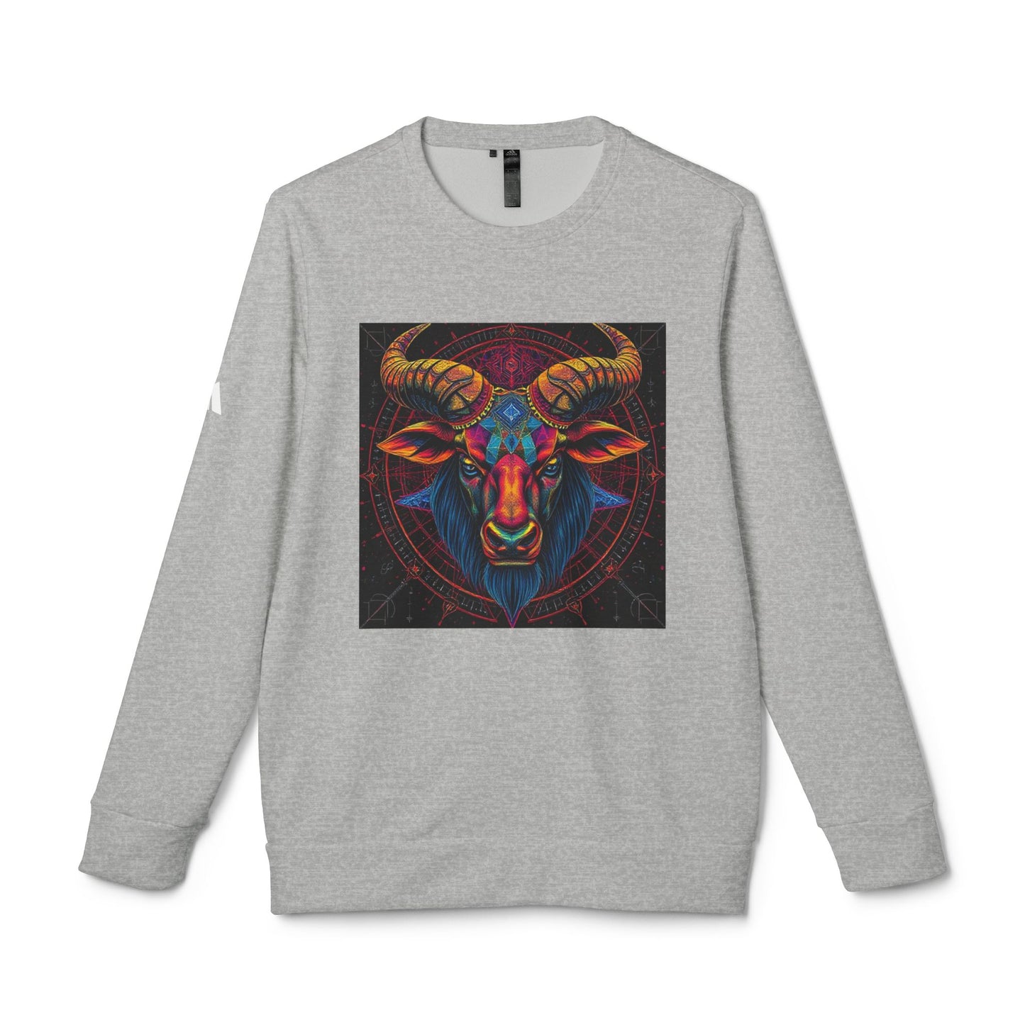 Adidas, Unisex Fleece Crewneck Sweatshirt, Taurus, Pop Art 2, Zodiac