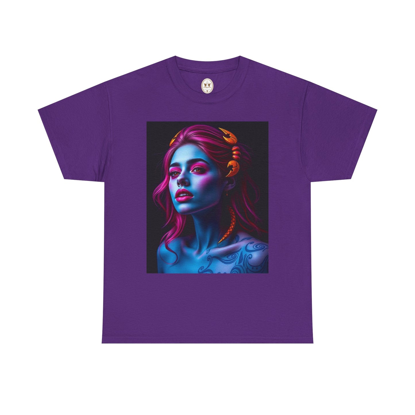 Unisex Heavy Cotton T-Shirt, Scorpio, Zodiac, Sexy Art