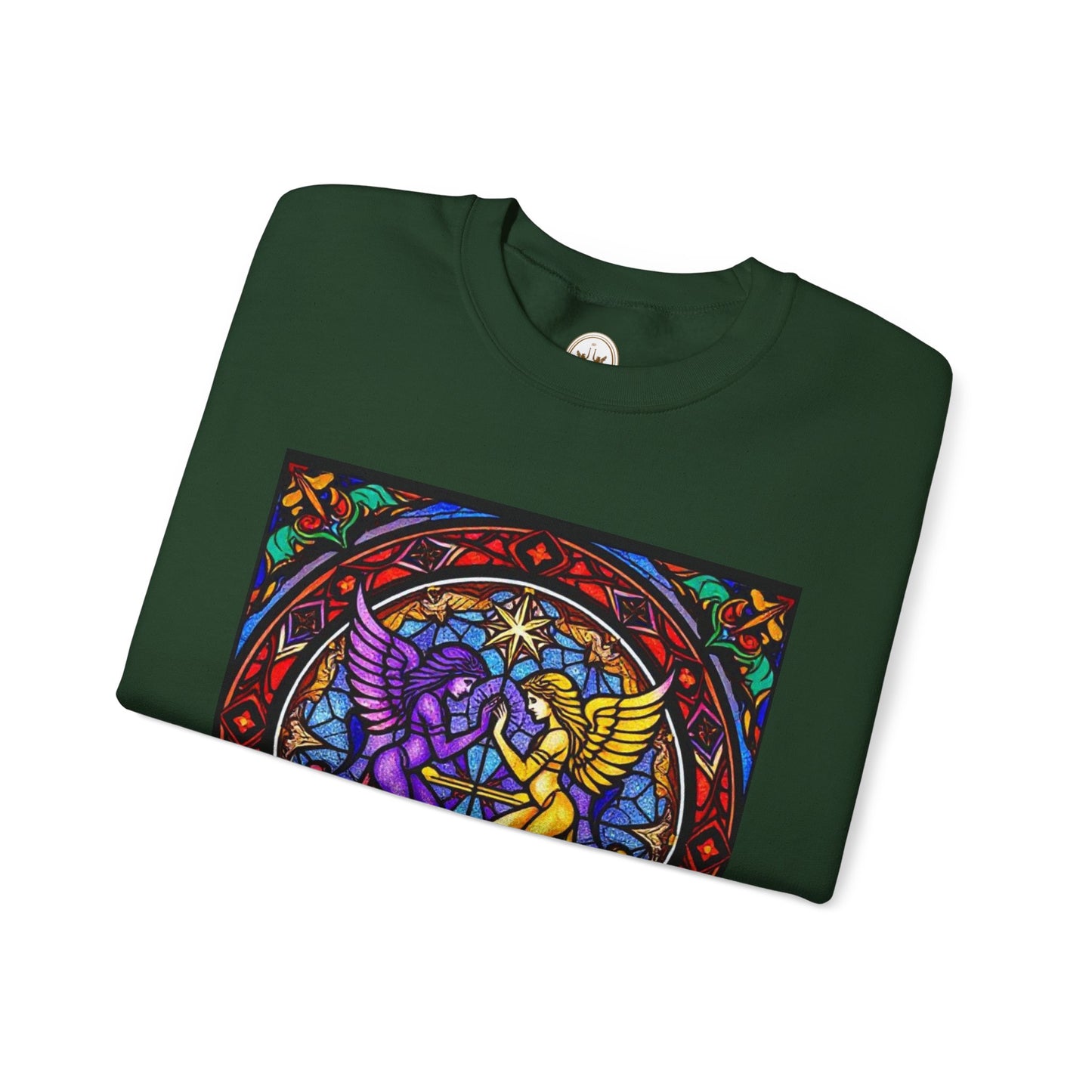 Unisex Heavy Blend™ Crewneck Sweatshirt, Glass, Gemini Zodiac Design