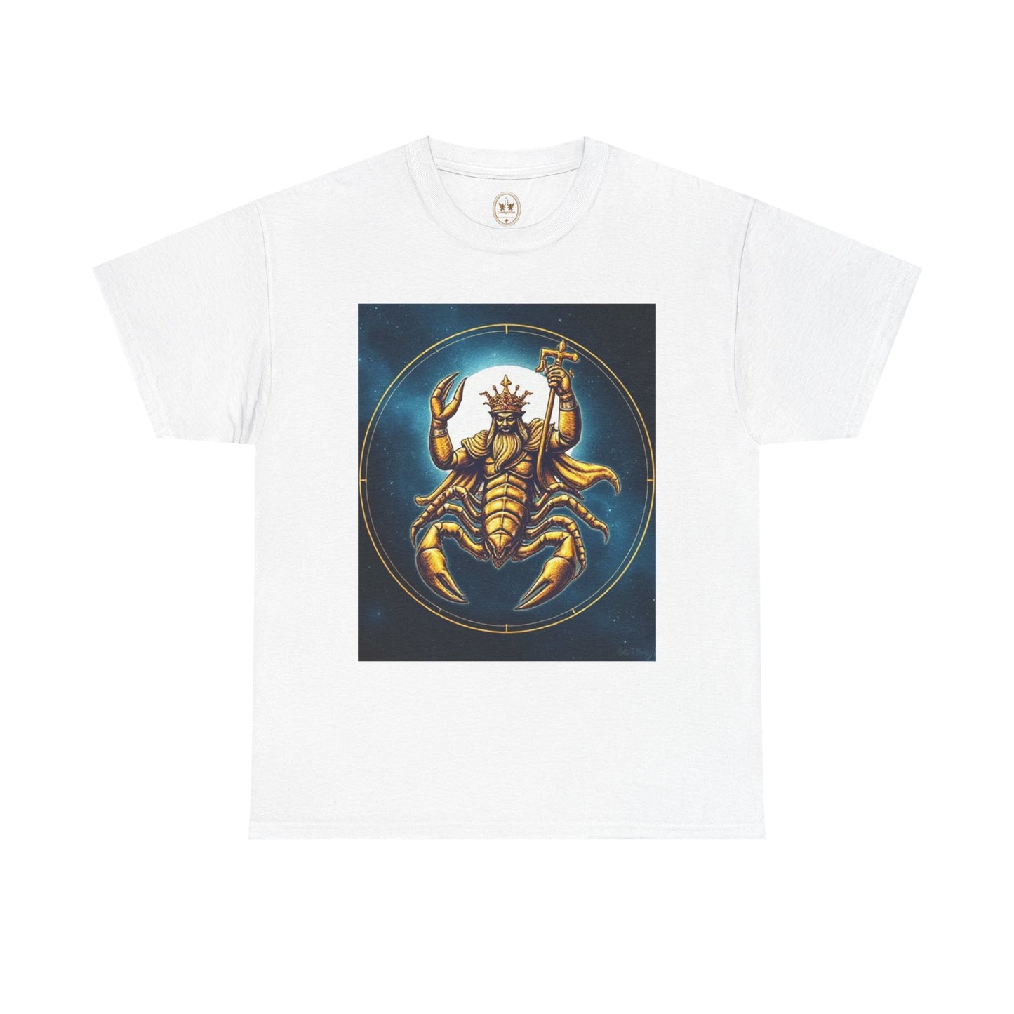 Unisex Heavy Cotton T-Shirt, Moon, Scorpio Zodiac Design