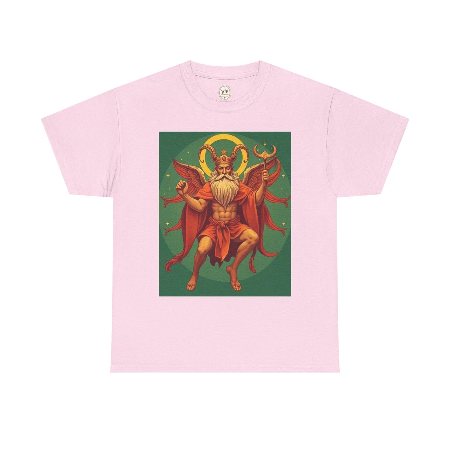 Unisex Heavy Cotton T-Shirt, Aries God 1v, Zodiac Design