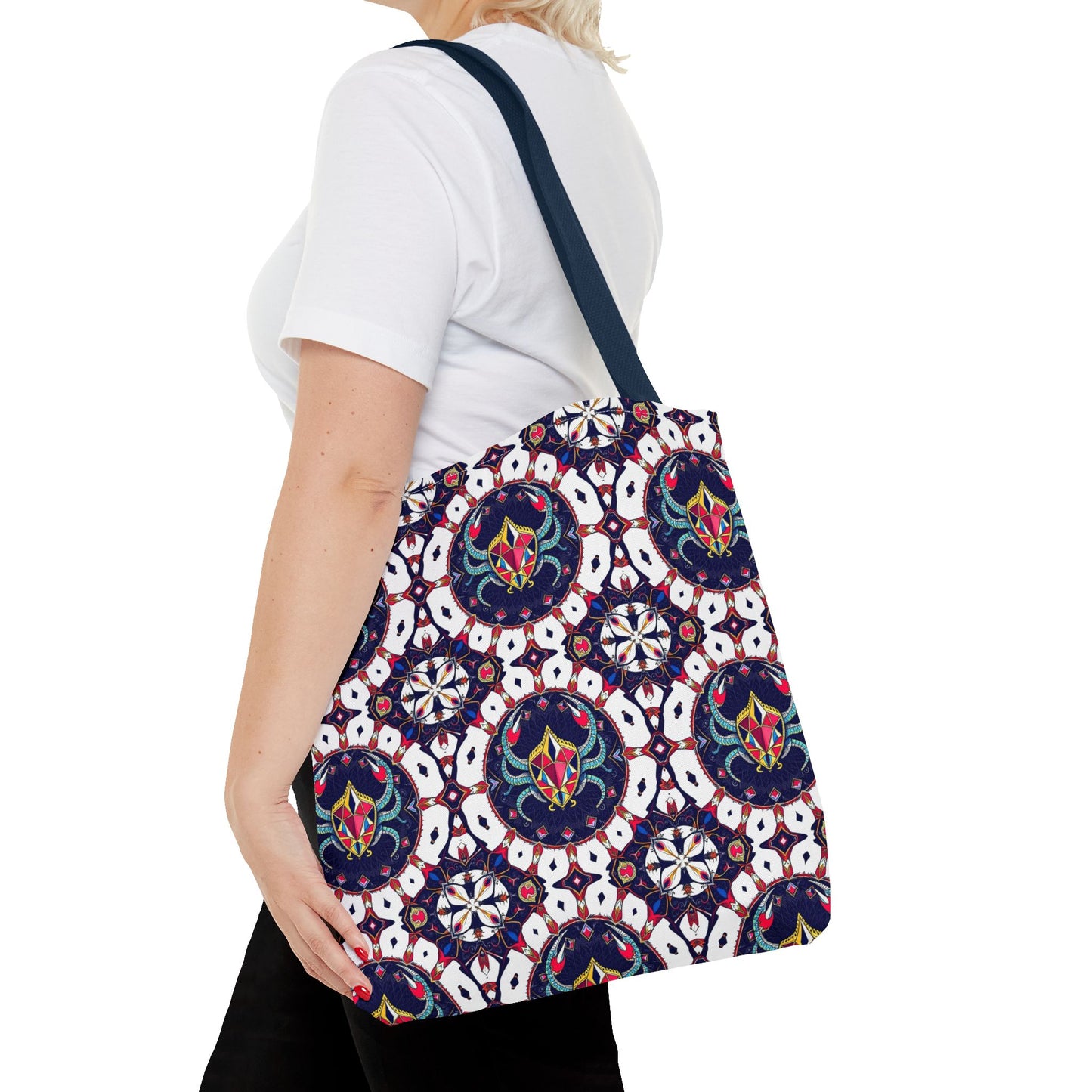 Tote Bag (AOP), Scorpio, Zodiac v1, Jewel Pattern