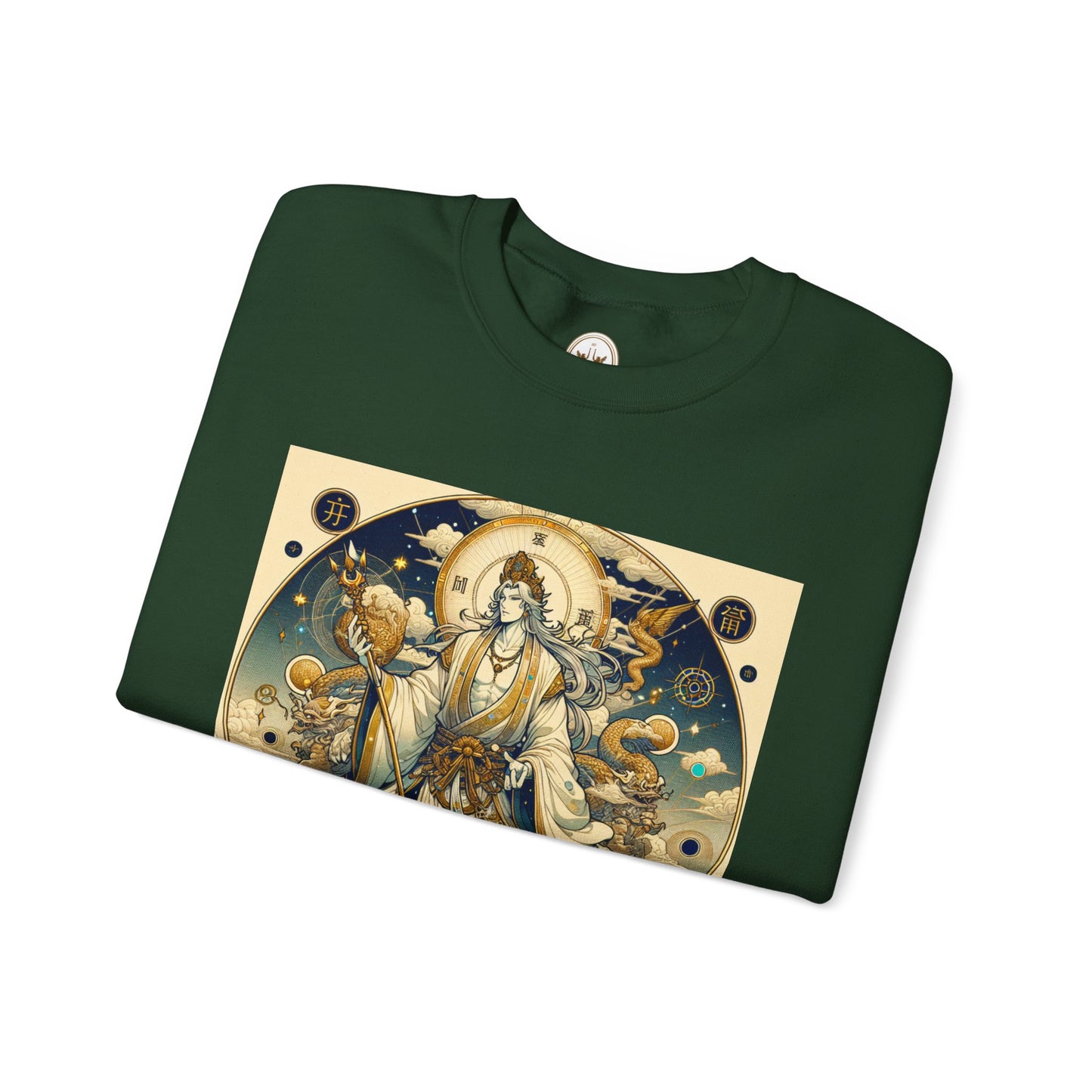 Unisex Heavy Blend™ Crewneck Sweatshirt, Anime Capricorn God, Zodiac Design