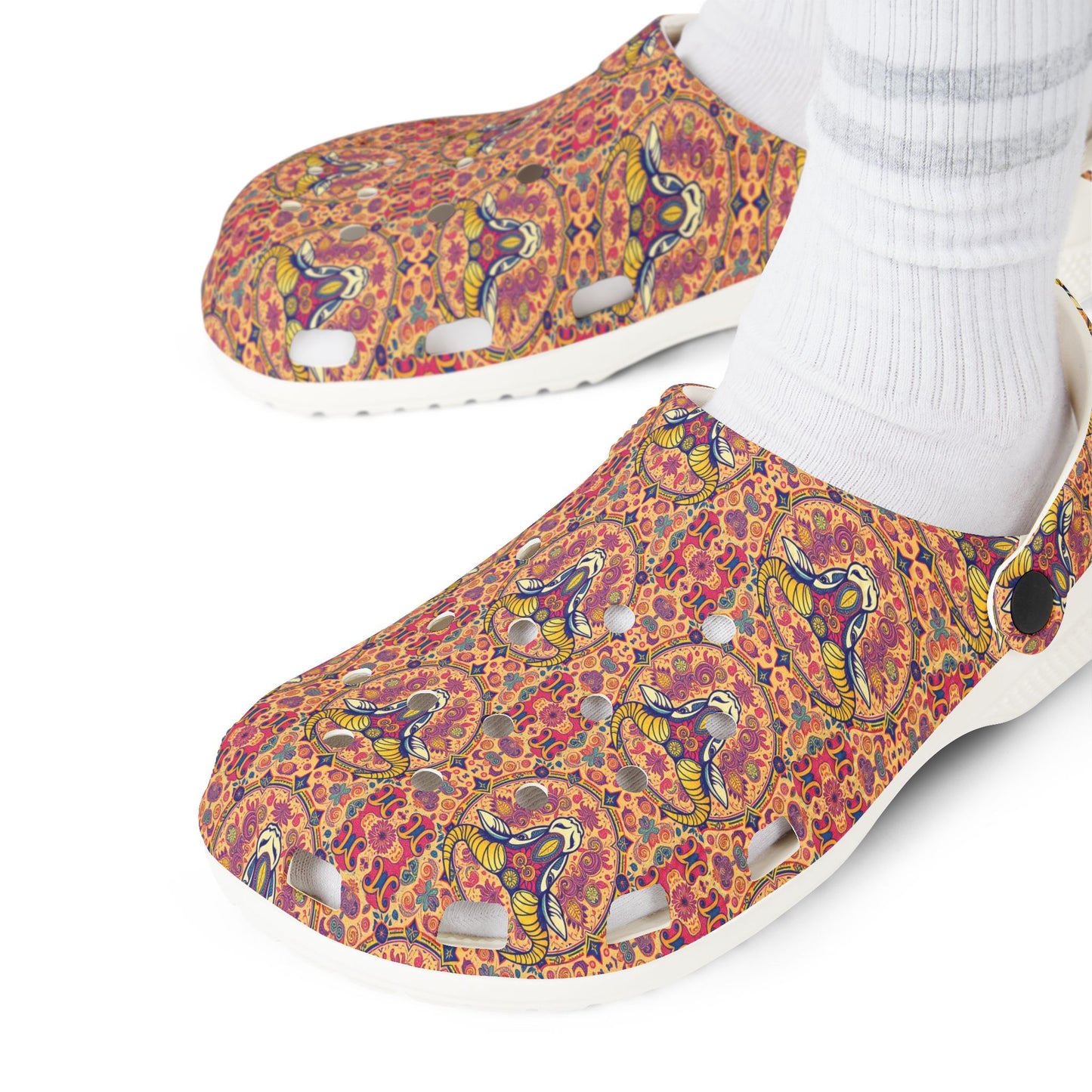 EVA Foam Rubber Shoes, (AOP), Taurus, Zodiac v4, Pattern