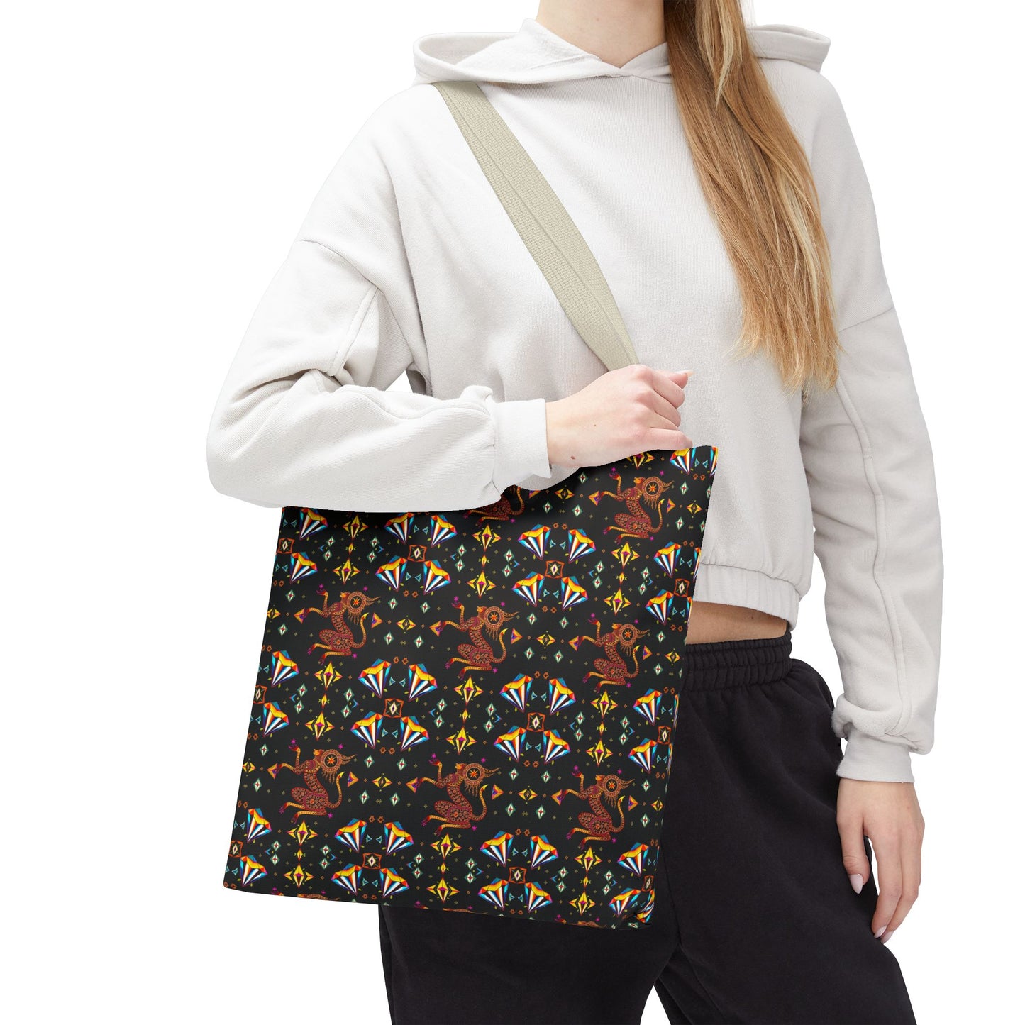 Tote Bag (AOP), Virgo, Zodiac, Jewel Pattern